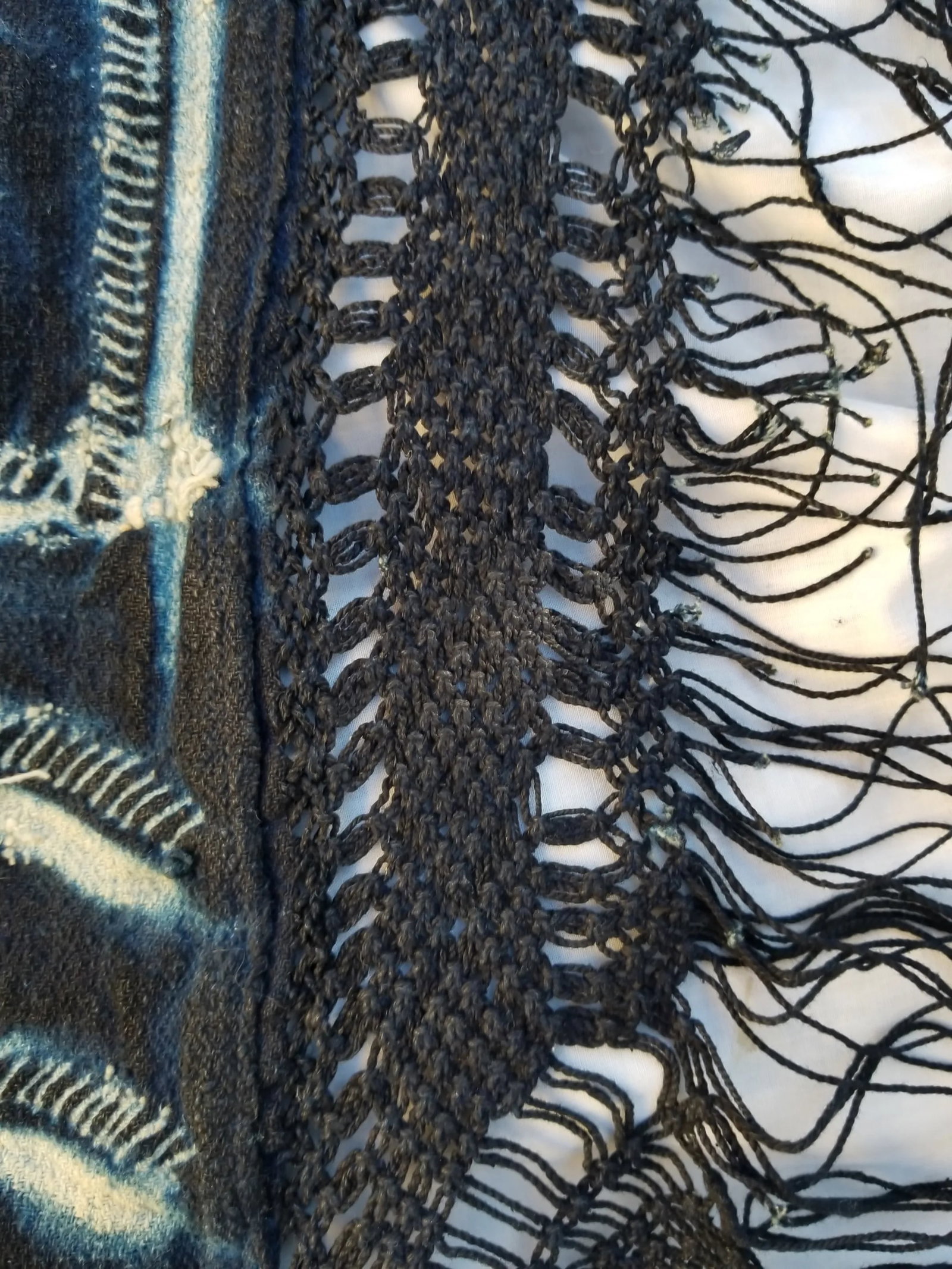 Hand Batik Tribal Fringed Wall Hanging - 5