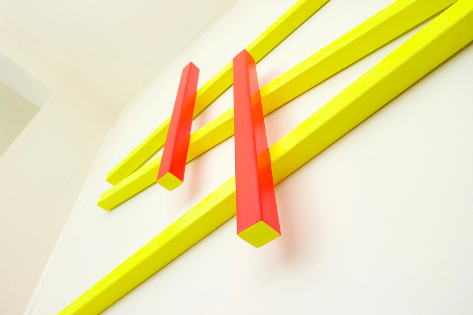 Abstract Yellow & Red Relief Wall Sculpture - 3