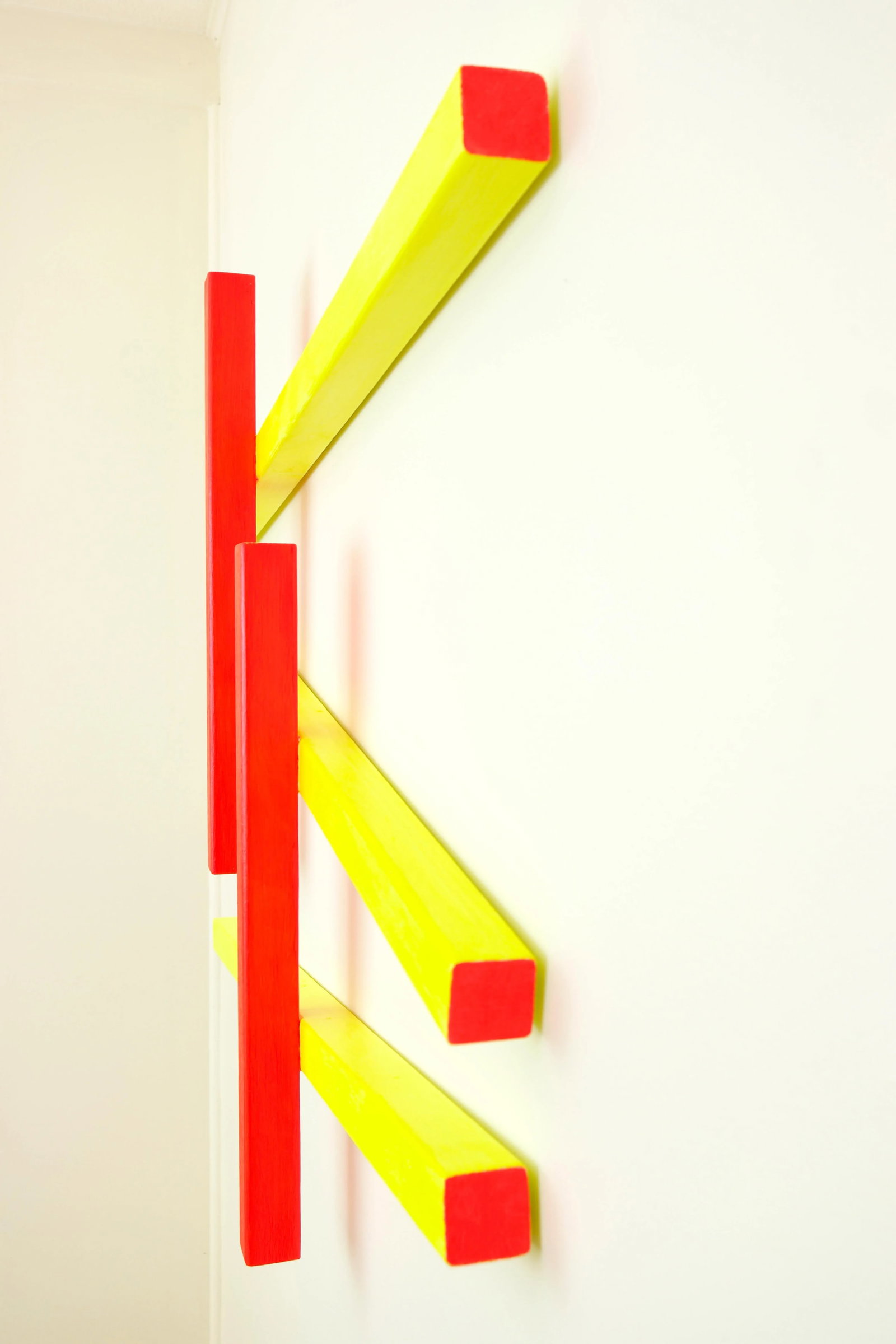 Abstract Yellow & Red Relief Wall Sculpture - 6