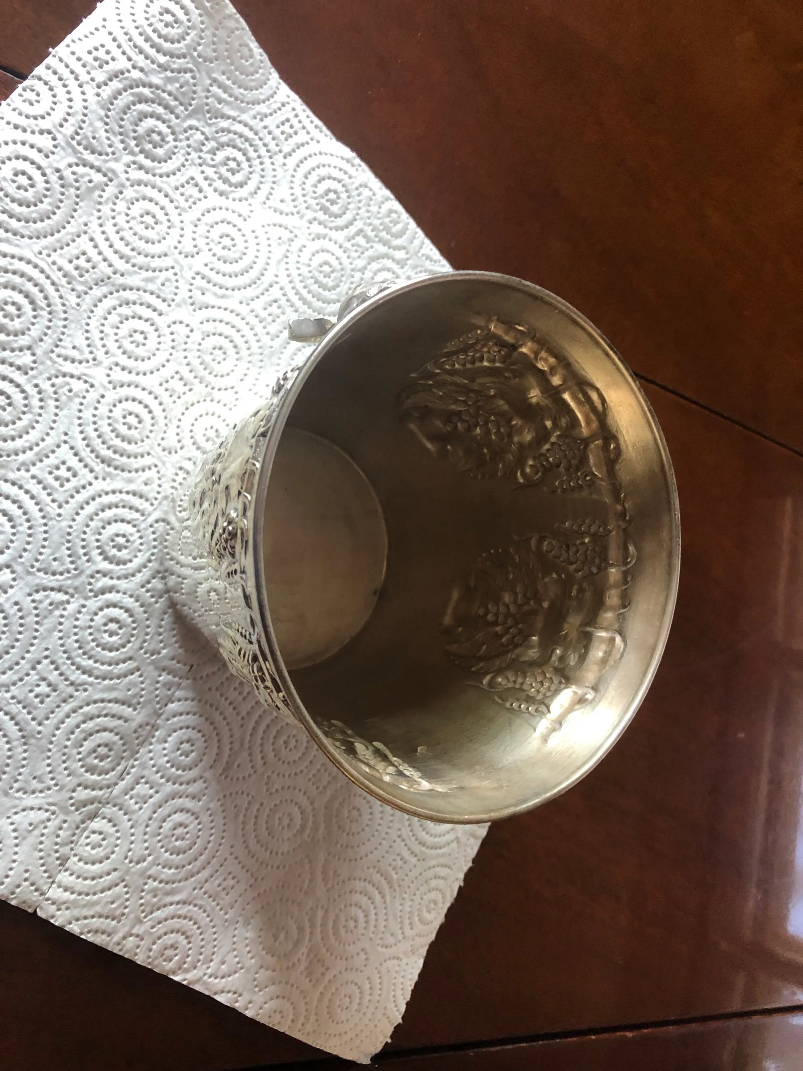 1980s Silverplate Lion-Head Planter Cachepot, Greece - 4