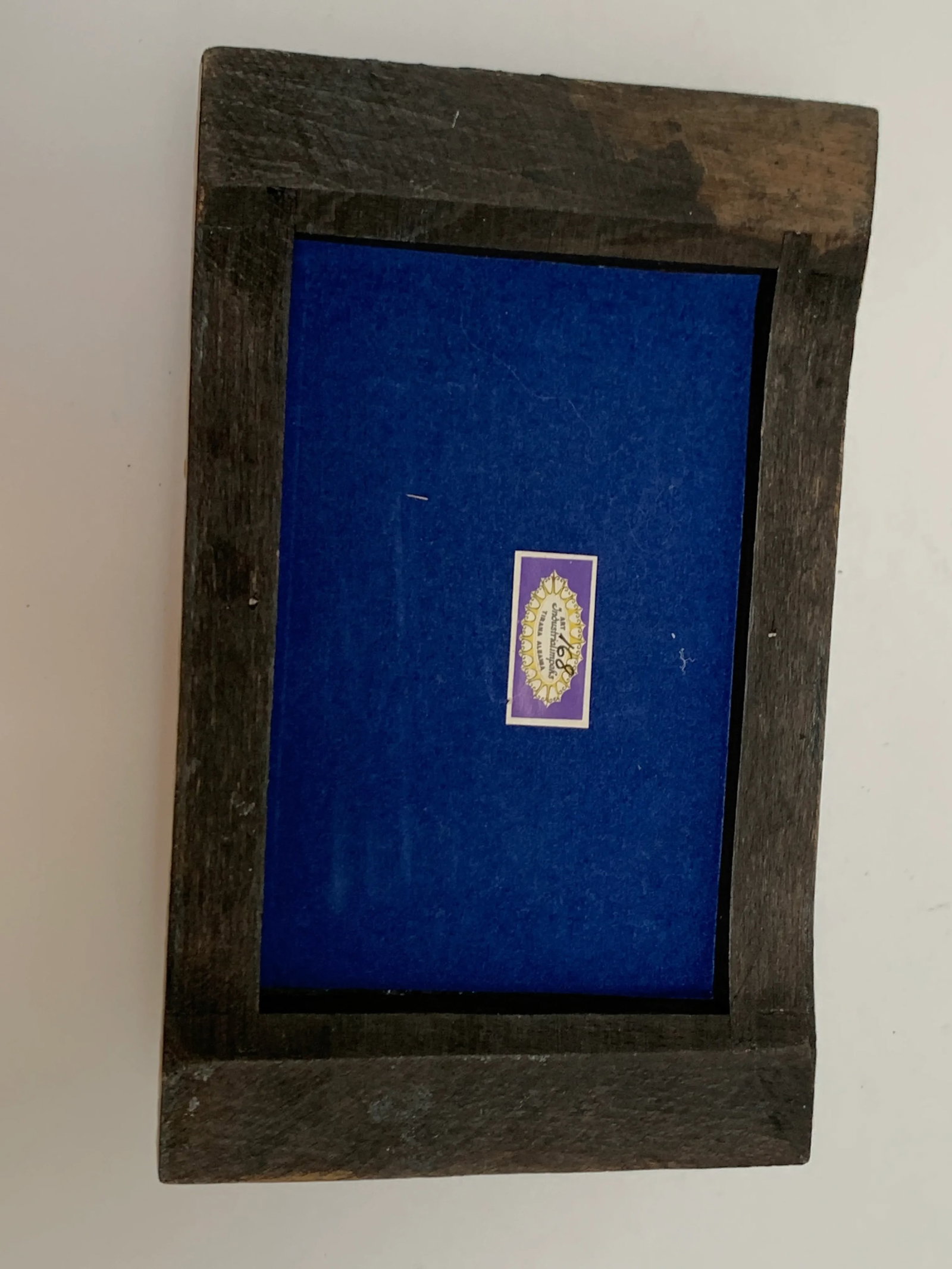 Vintage Folk Art Handcrafted Velvet Lined Box - 4