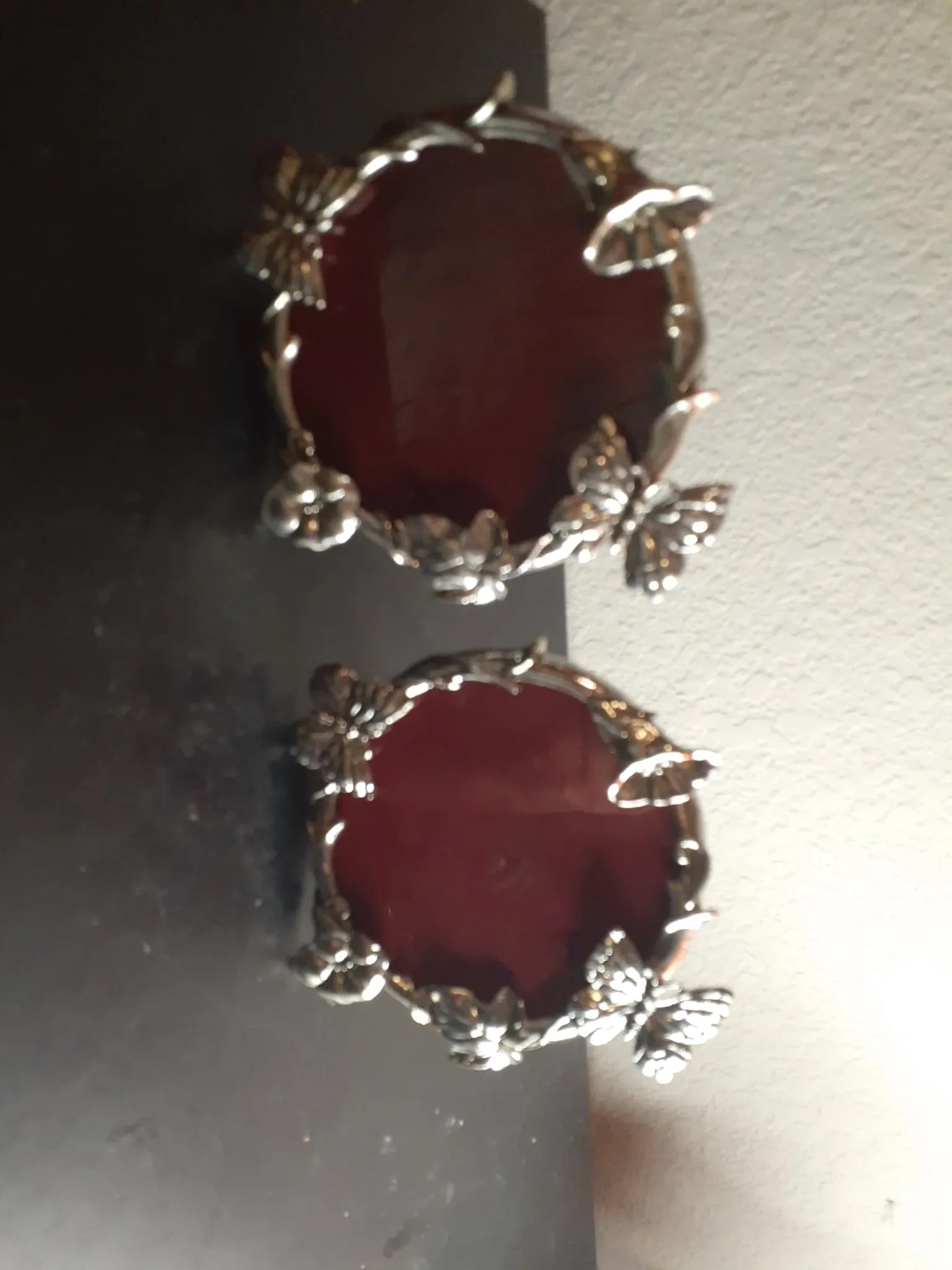 Vintage Pair of Silvercraft Craft Round Photo Holders - 4