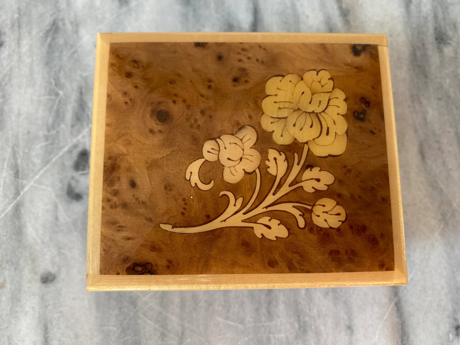 Late 20th Century "Romance" Italian Wooden Music Jewelry Box - 2