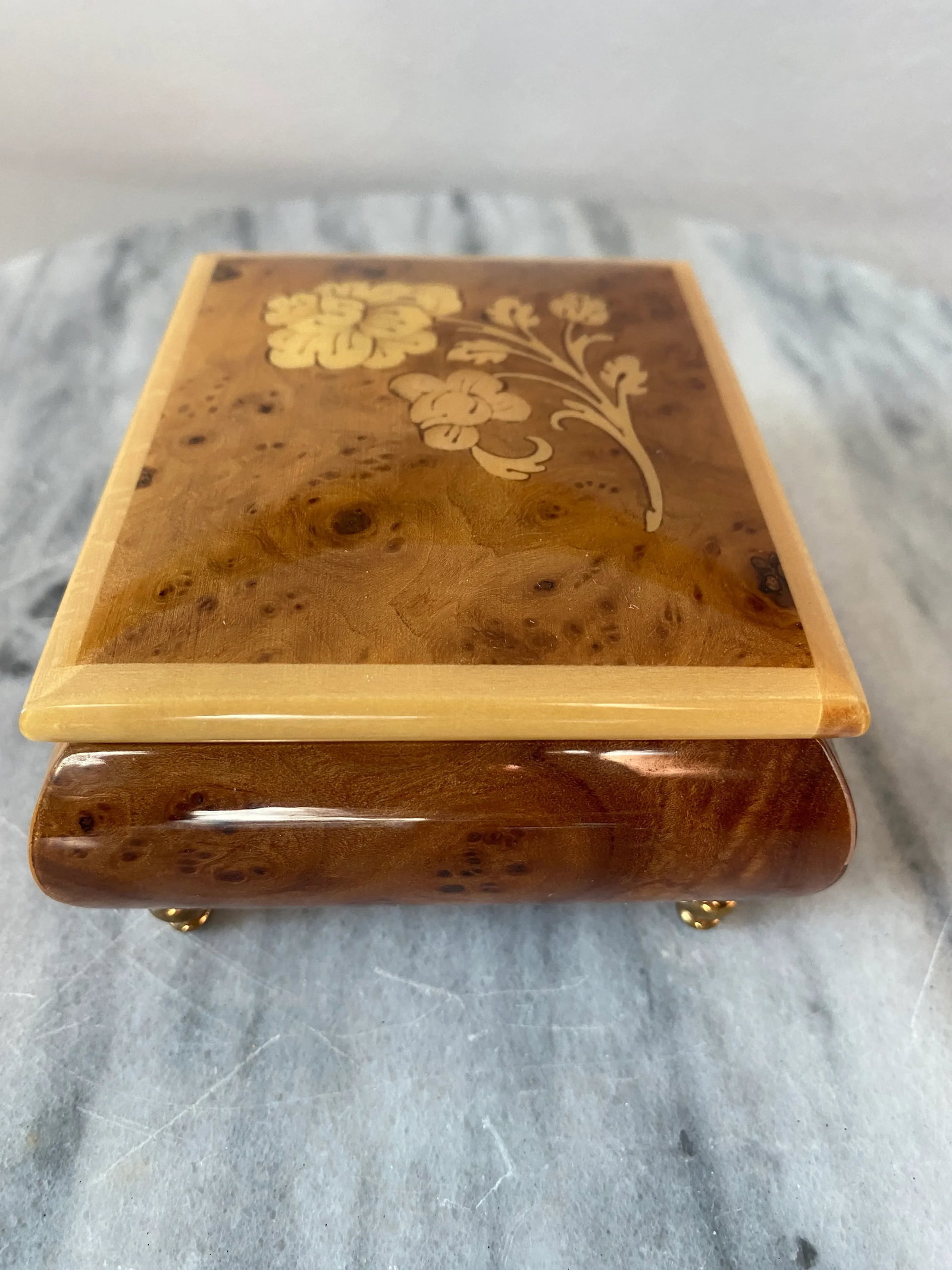 Late 20th Century "Romance" Italian Wooden Music Jewelry Box - 5