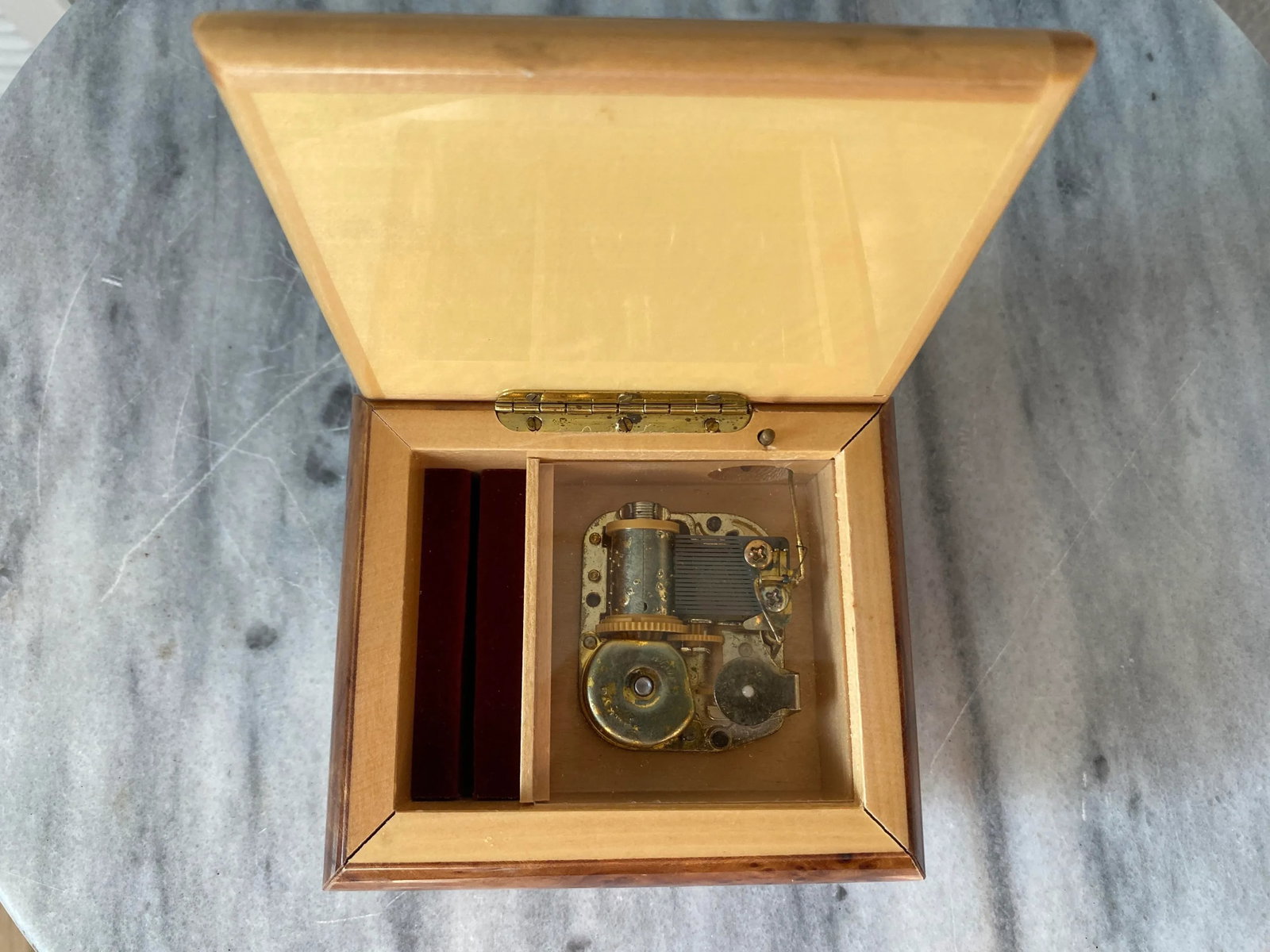 Late 20th Century "Romance" Italian Wooden Music Jewelry Box - 6