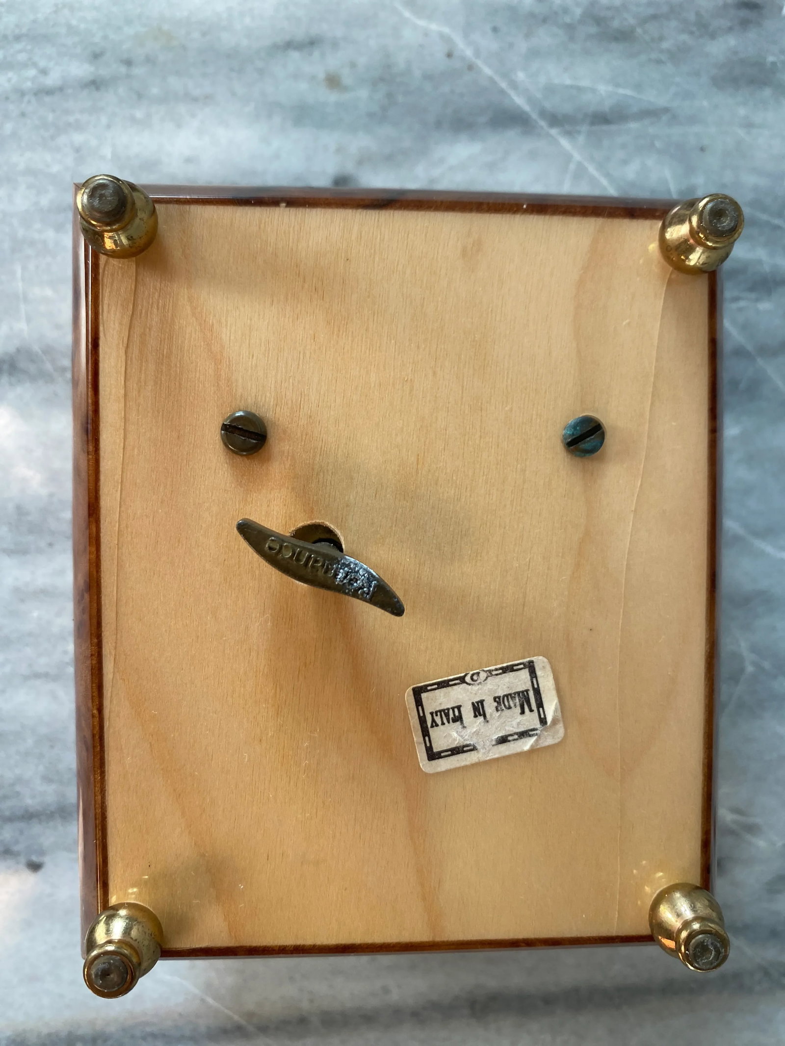 Late 20th Century "Romance" Italian Wooden Music Jewelry Box - 8