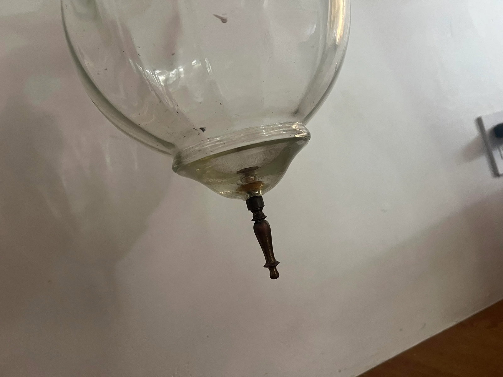 Vintage Glass and Metal Pendant 1960's - 4