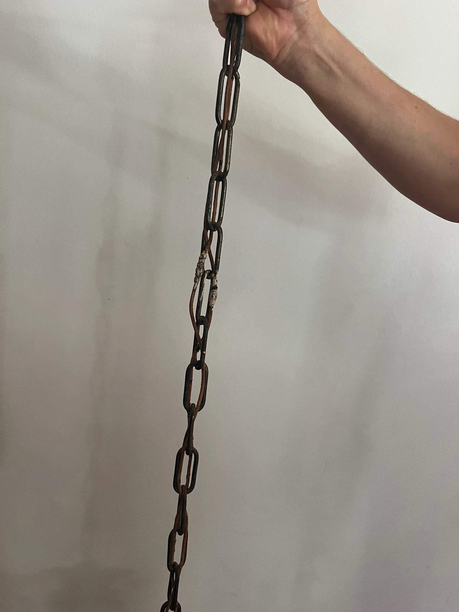 Vintage Glass and Metal Pendant 1960's - 6