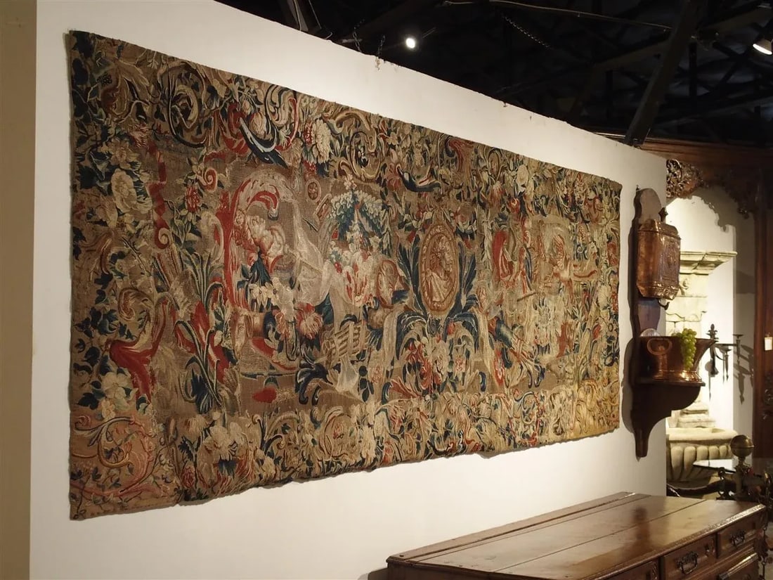 Antique French Beauvais Tapestry From the Late 17th Century - 2