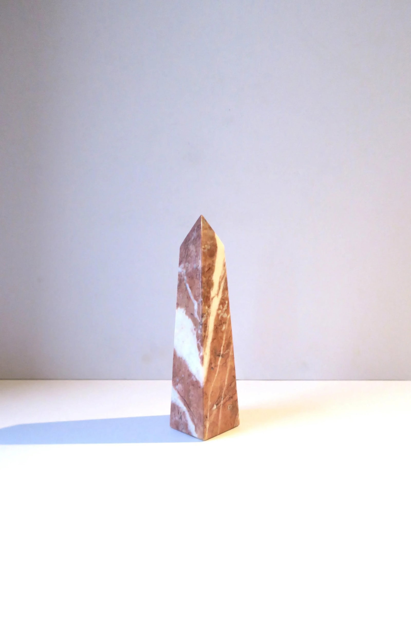 Italian Pink and White Marble Obelisk - 4