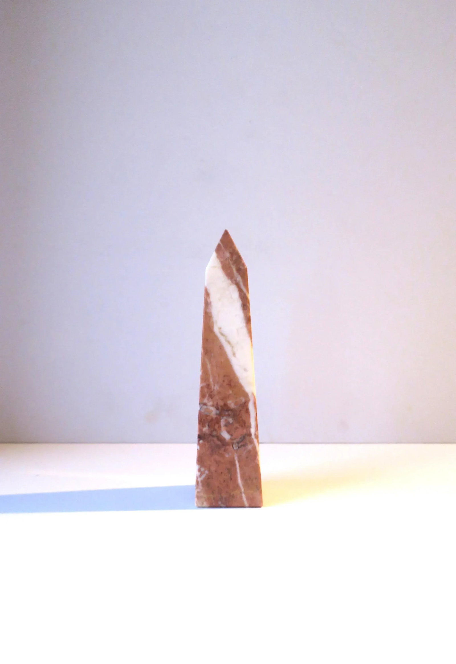 Italian Pink and White Marble Obelisk - 5
