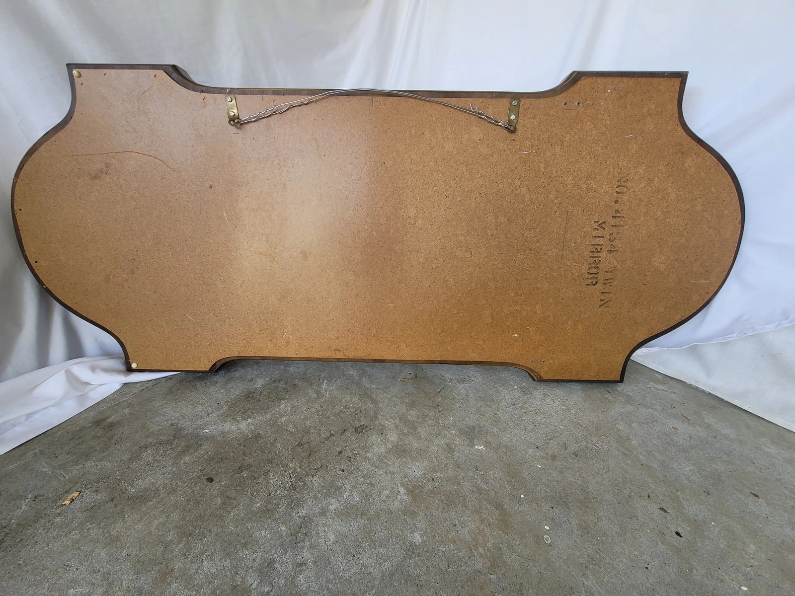 1980s Large Regency Style Bassett Solid Cherry Wall Mirror - 7