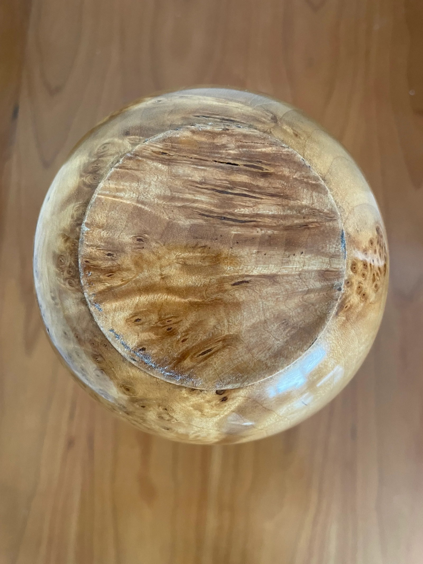 1990s Tall Turned Wooden Vase - 3