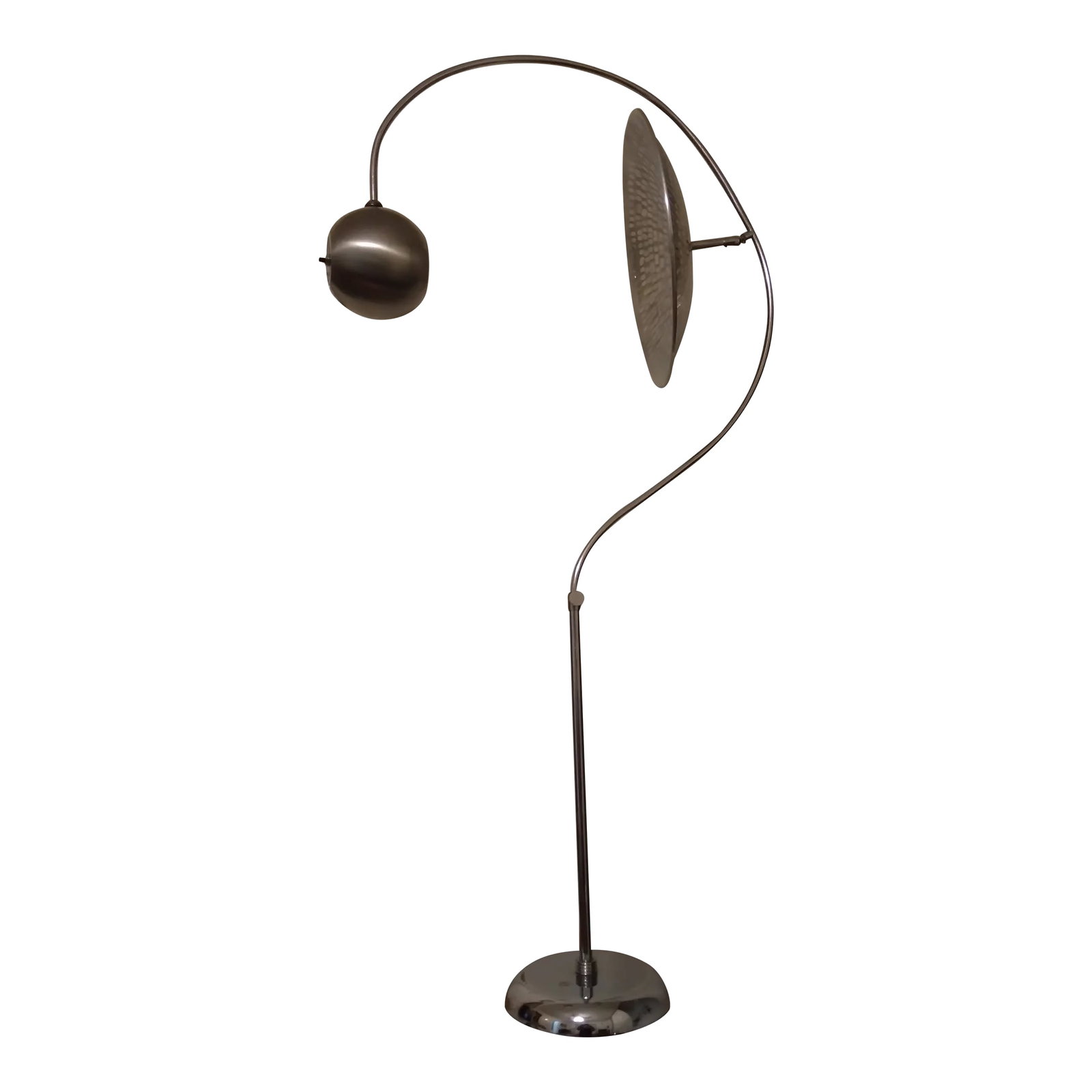 1980s Mid-Century Modern Reflector Floor Lamp: This custom made reflector floor lampwas influenced by my love for Mcm reflector lamps that appeared in the 50's thru the 60's and even tothis day your seeing a resurgence in the style this one is mad