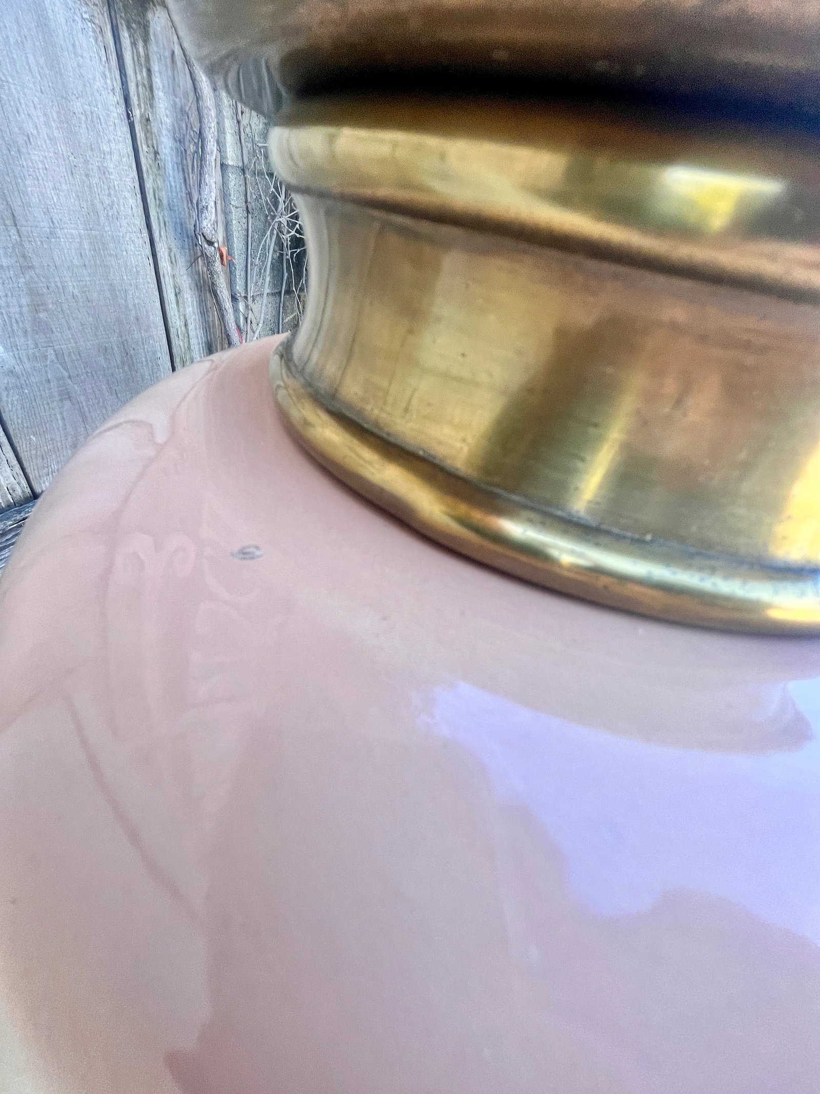 Vintage 1980's Chapman Ceramic and Brass Table Lamp - 12