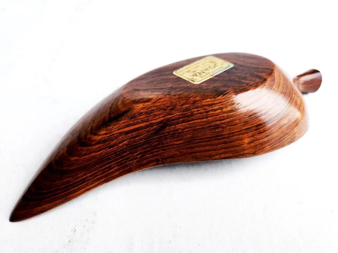 1960s Brazilian Embuia Wood Pepper Shaped Snack Bowl in the Style of Jean Gillon - 4
