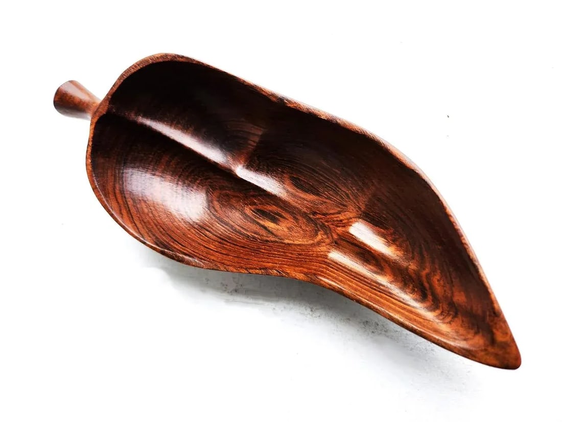 1960s Brazilian Embuia Wood Pepper Shaped Snack Bowl in the Style of Jean Gillon - 6