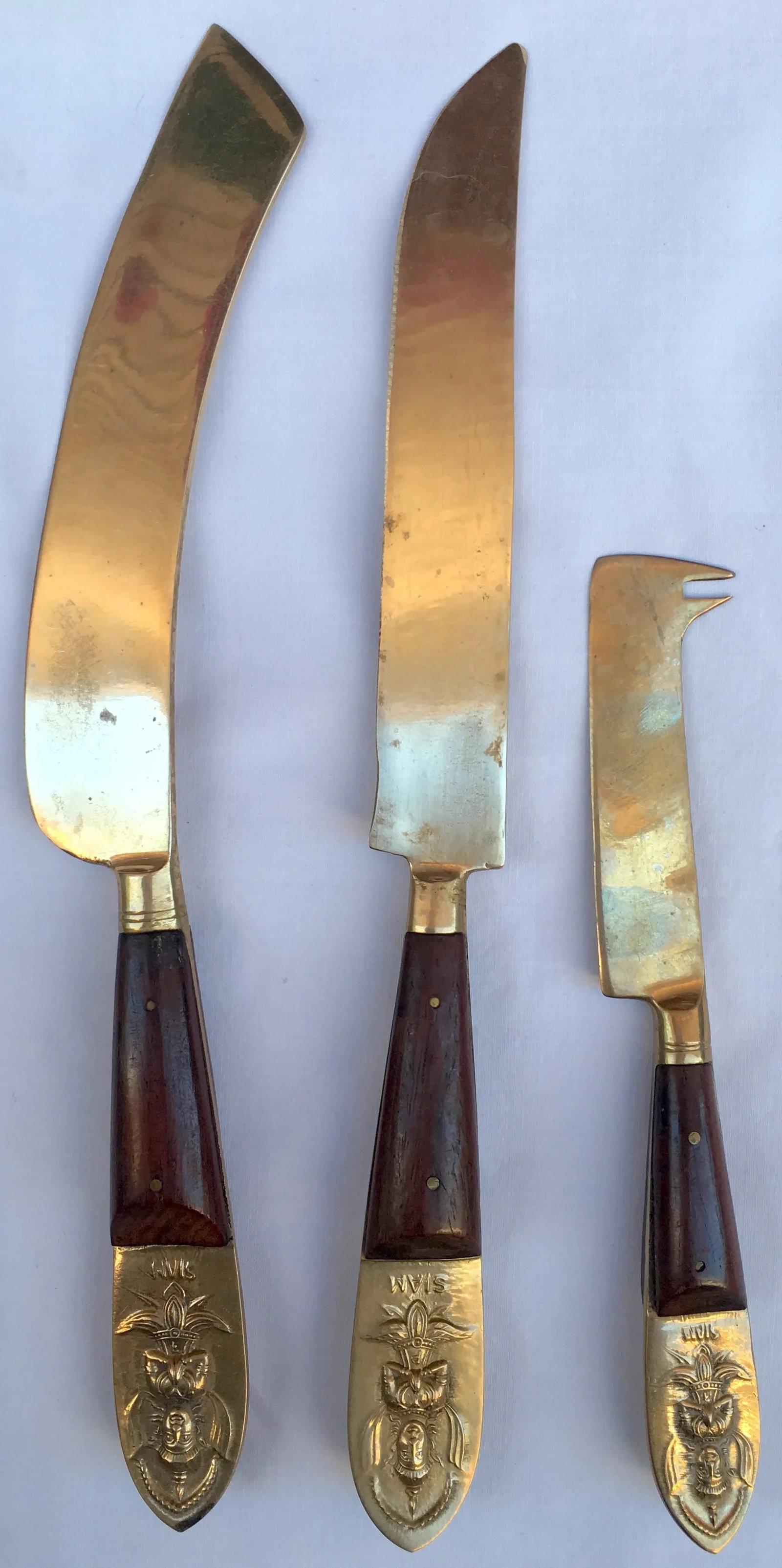 Bronze & Rosewood Serving Flatware - Set of 12 - 6