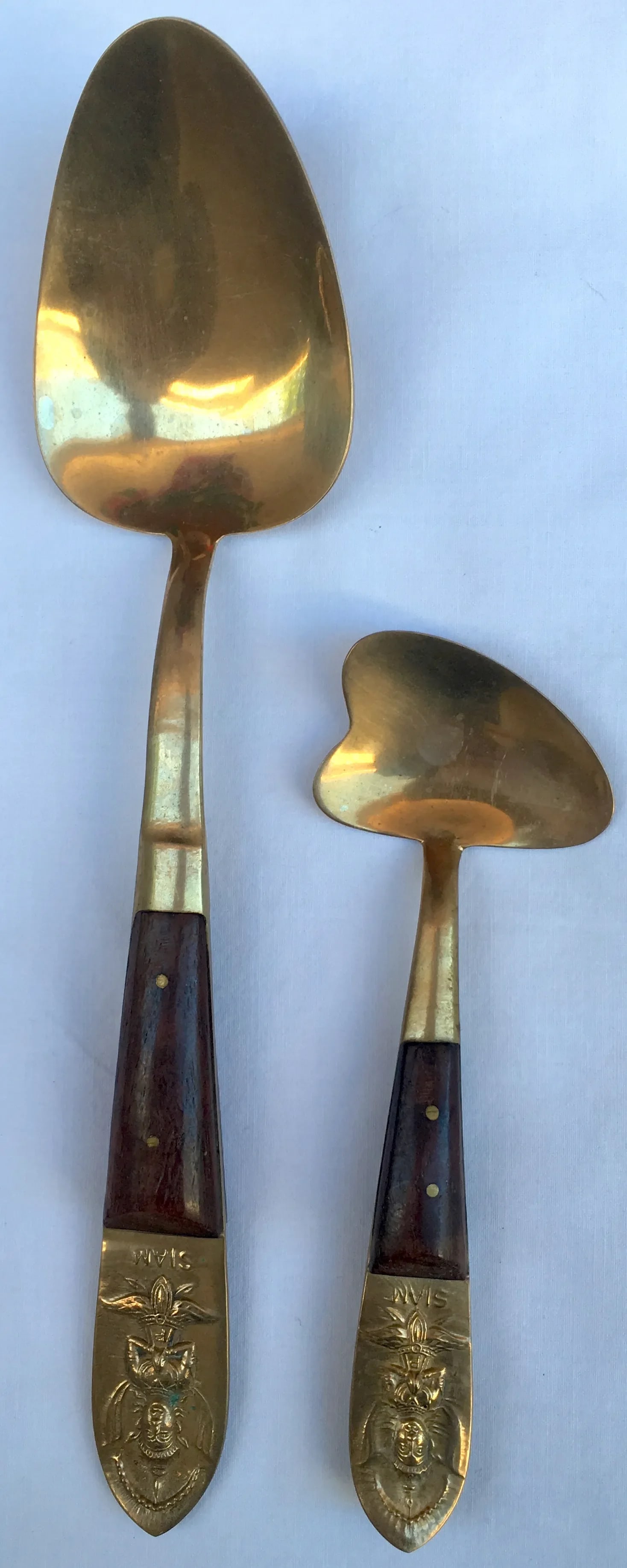 Bronze & Rosewood Serving Flatware - Set of 12 - 7