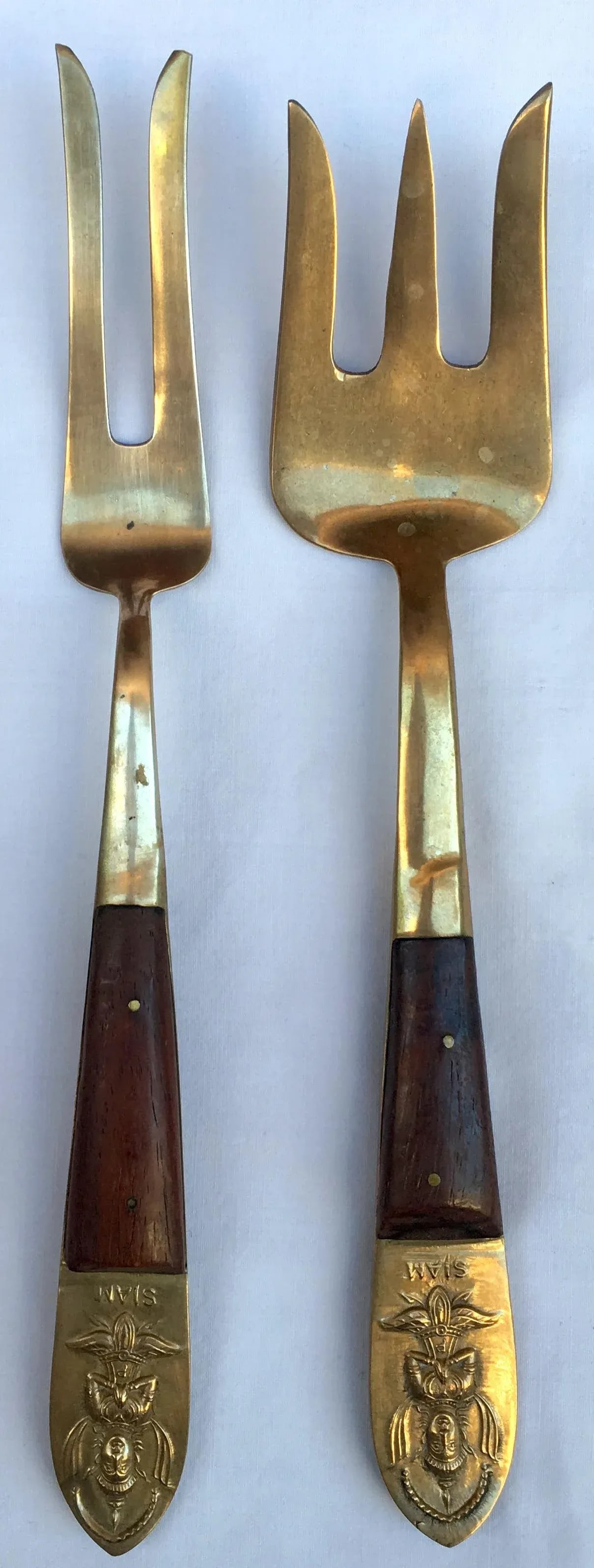 Bronze & Rosewood Serving Flatware - Set of 12 - 8