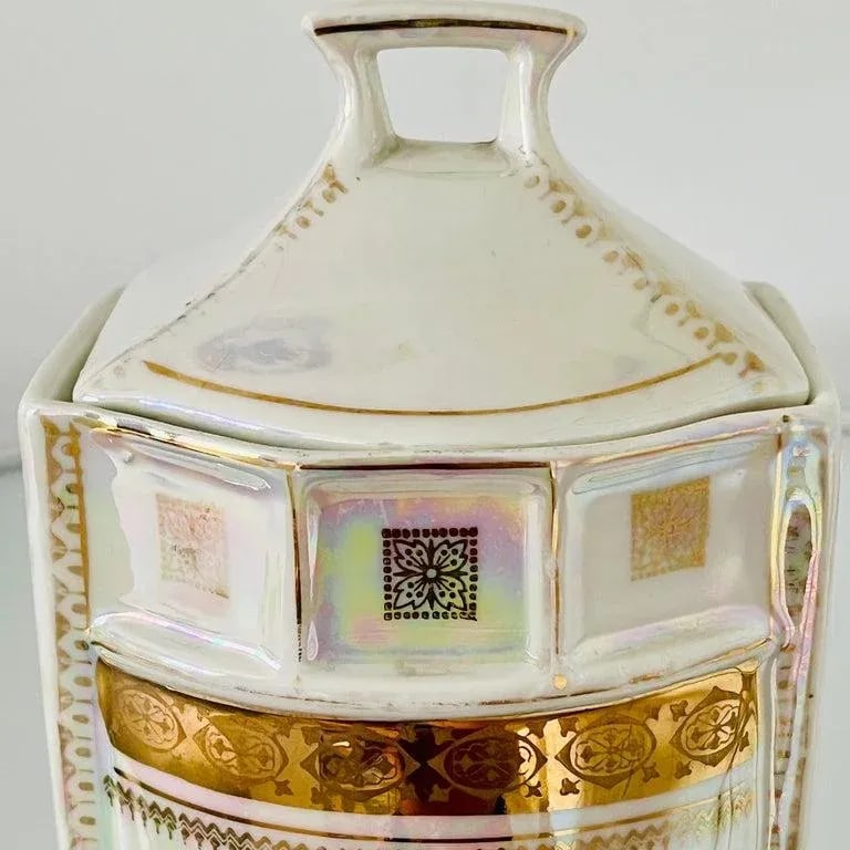 Antique Porcelain Canister Storage Jars and Spice Set / 13, Germany C. 1900 - 6