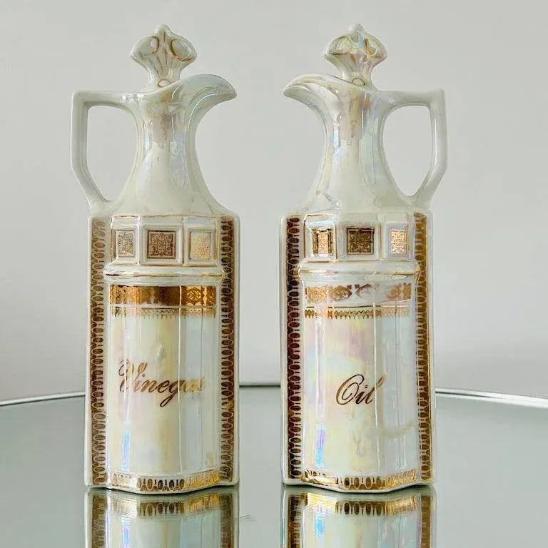 Antique Porcelain Canister Storage Jars and Spice Set / 13, Germany C. 1900 - 7