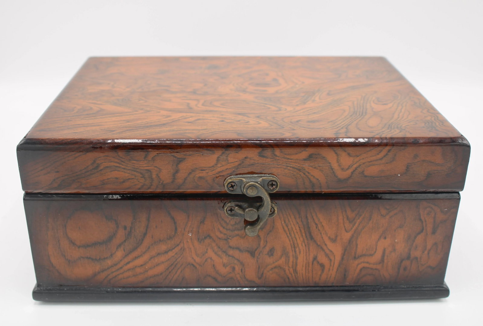Vintage Mid Century Modern Burl Wood Box - 3