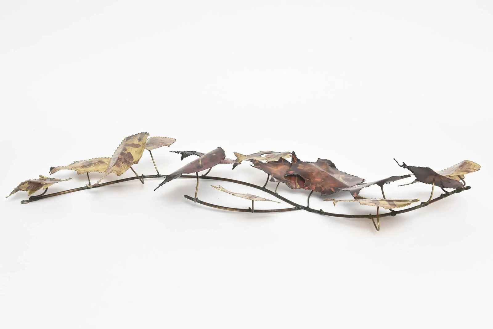 Mid-Century Modern School of Fish Hanging Metal Wall Sculpture - 6