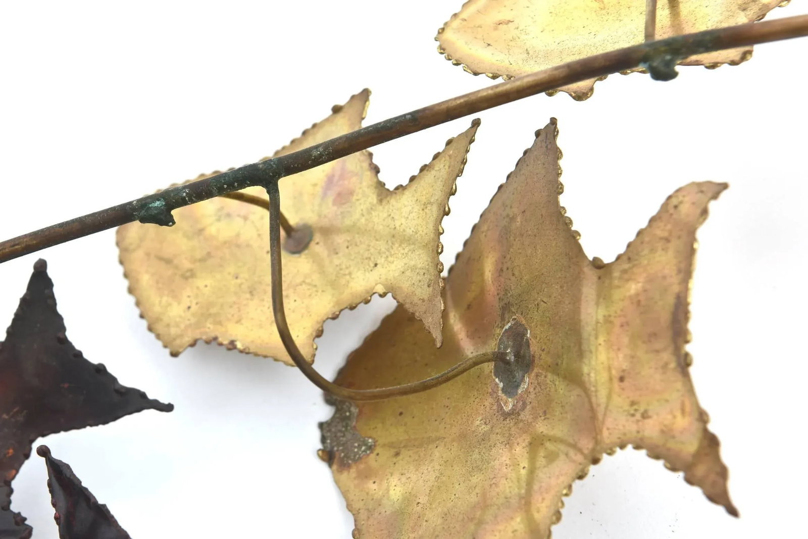 Mid-Century Modern School of Fish Hanging Metal Wall Sculpture - 8