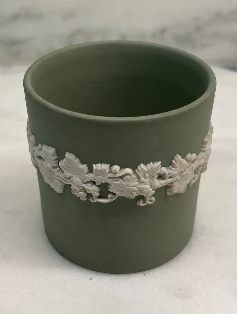 Wedgwood Light Sage Green Jasparware Dishes & Cup Set- 4 Pieces - 3