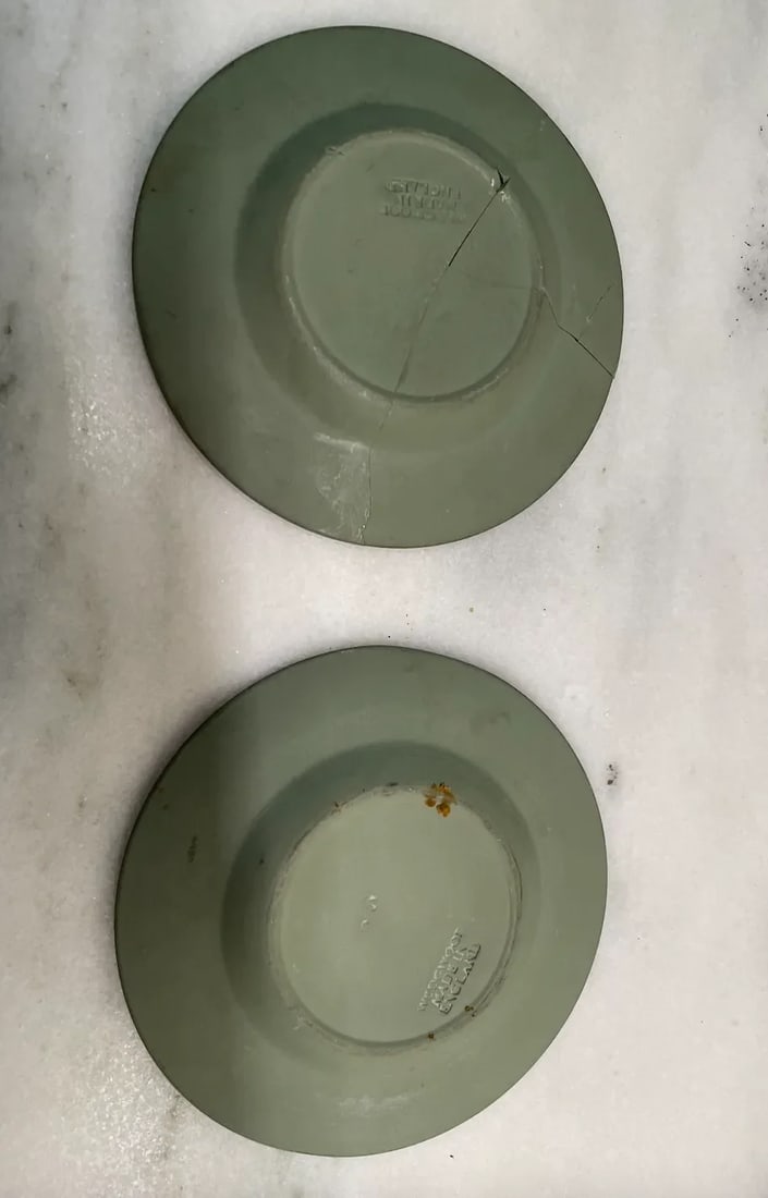 Wedgwood Light Sage Green Jasparware Dishes & Cup Set- 4 Pieces - 5