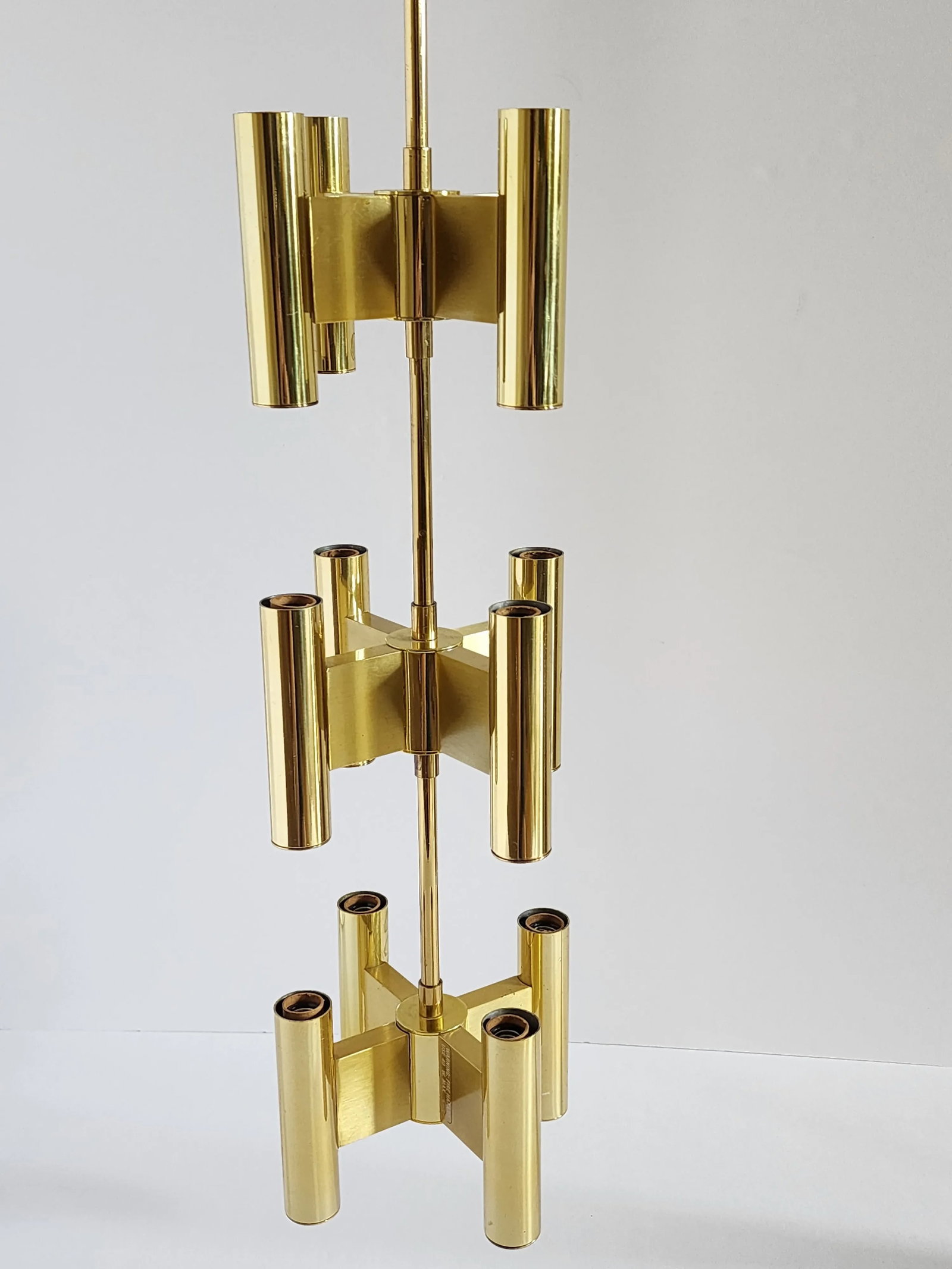 Vintage Sciolari Lightolier Brass Chandelier - 10