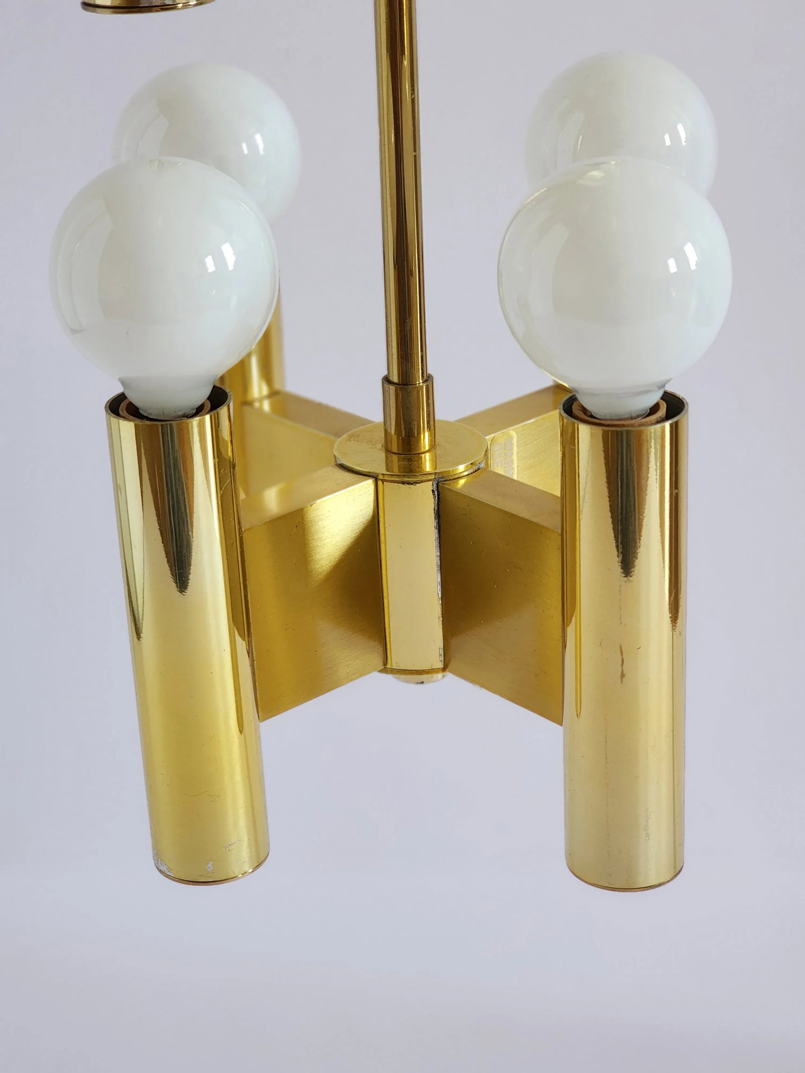 Vintage Sciolari Lightolier Brass Chandelier - 5