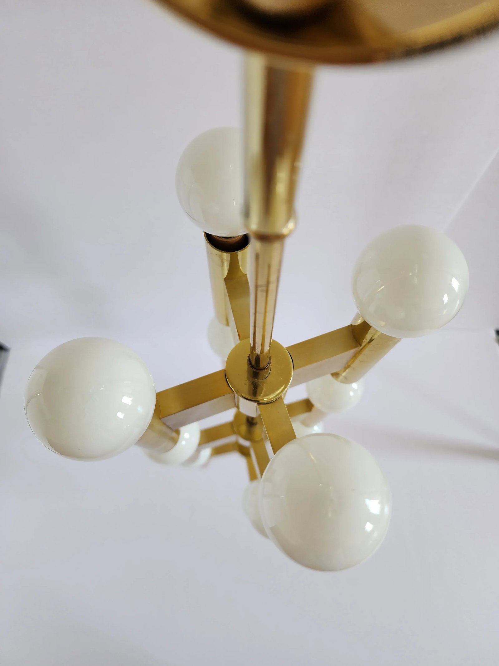 Vintage Sciolari Lightolier Brass Chandelier - 6