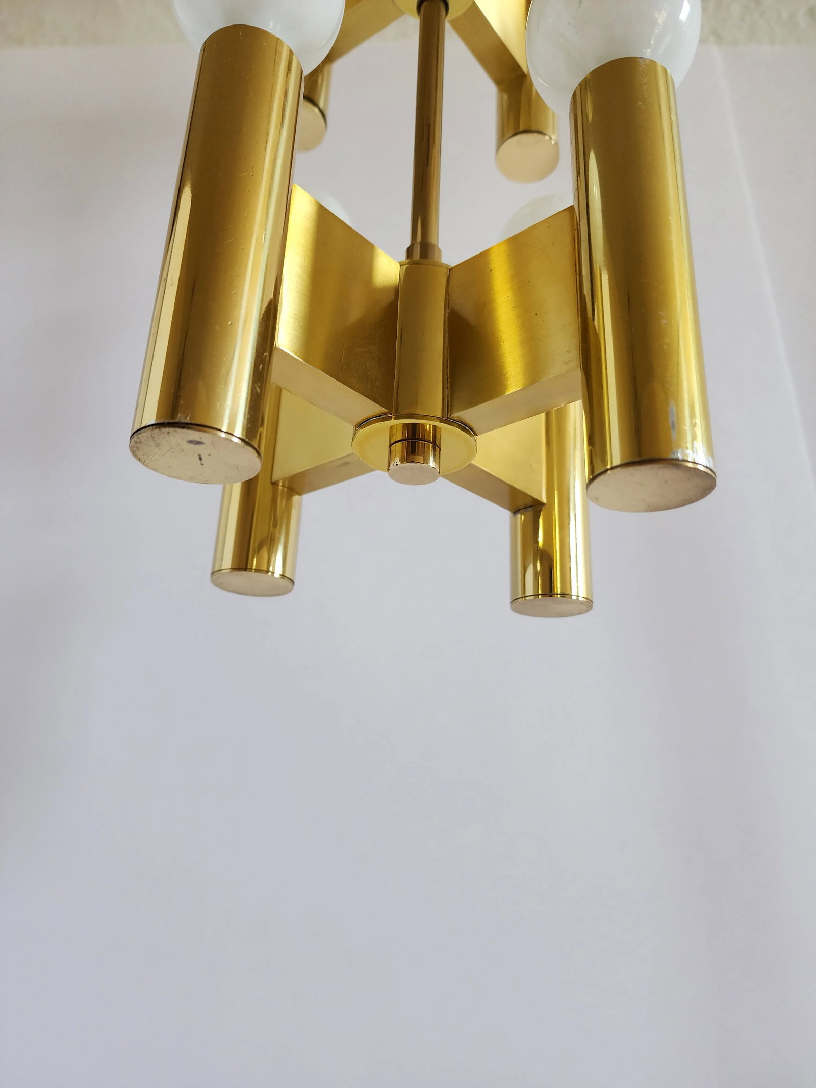Vintage Sciolari Lightolier Brass Chandelier - 7