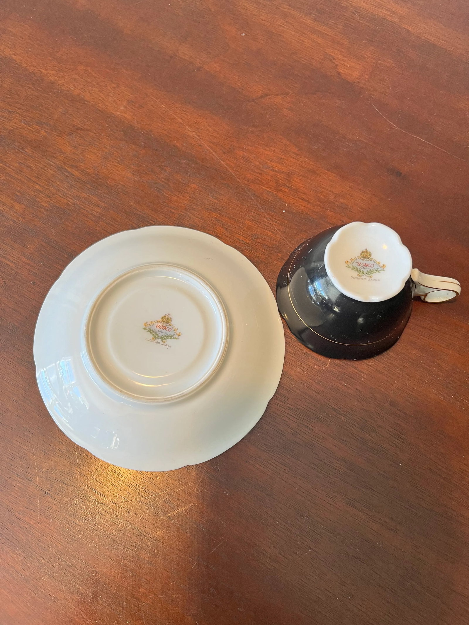 1940s Occupied Japan Yellow Tea Cup & Saucer - 3