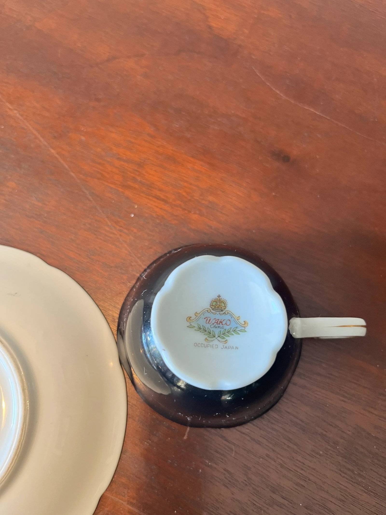 1940s Occupied Japan Yellow Tea Cup & Saucer - 4