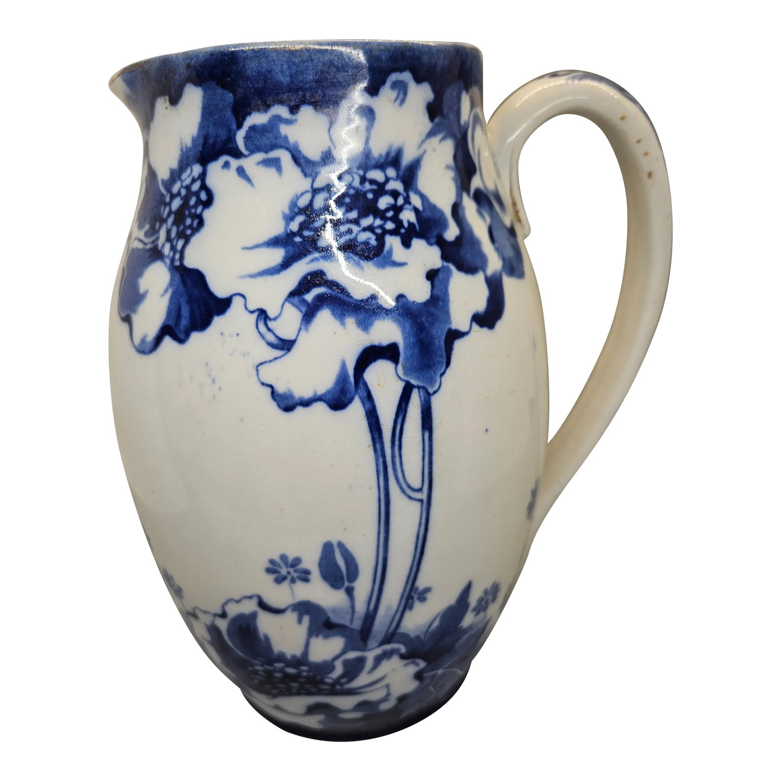 Royal Doulton Norbury Pattern Flow Blue and White Jug: Royal Doulton Norbury Pattern Flow Blue and White Jug Condition: Alterations: Original Condition Unaltered Imperfections: Some Imperfections Condition Notes: Gold is minimal, age,Vintage Origin: