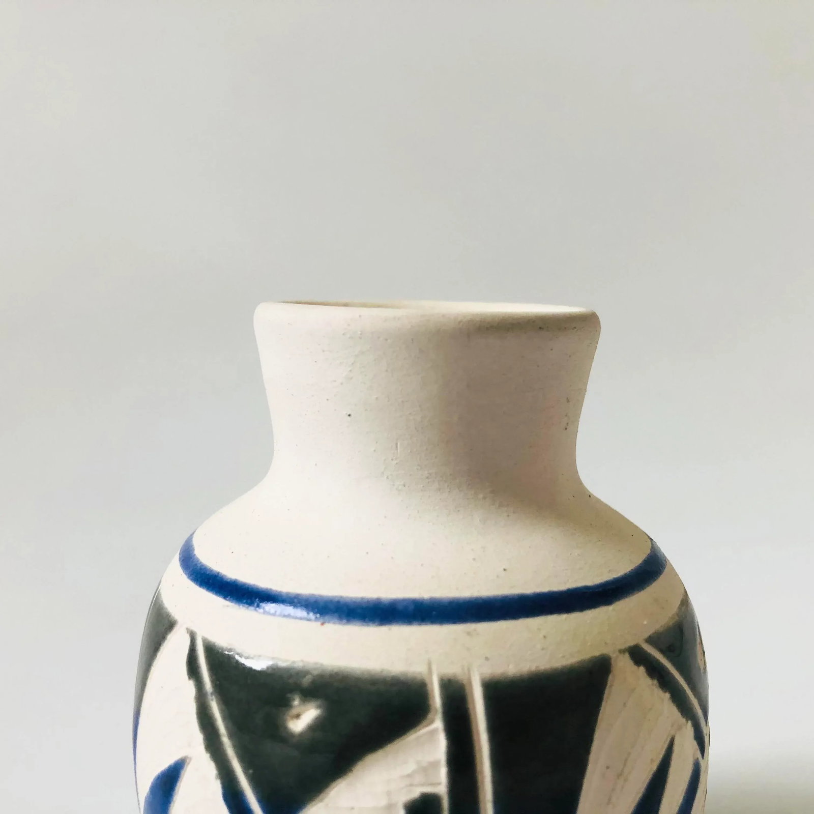 Carved Mexican Pottery Vase - 2