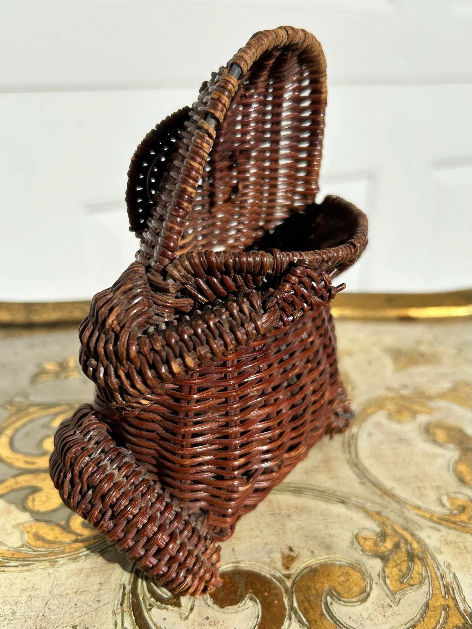 Mid 20th Century Small Wicker Frog Basket - 3