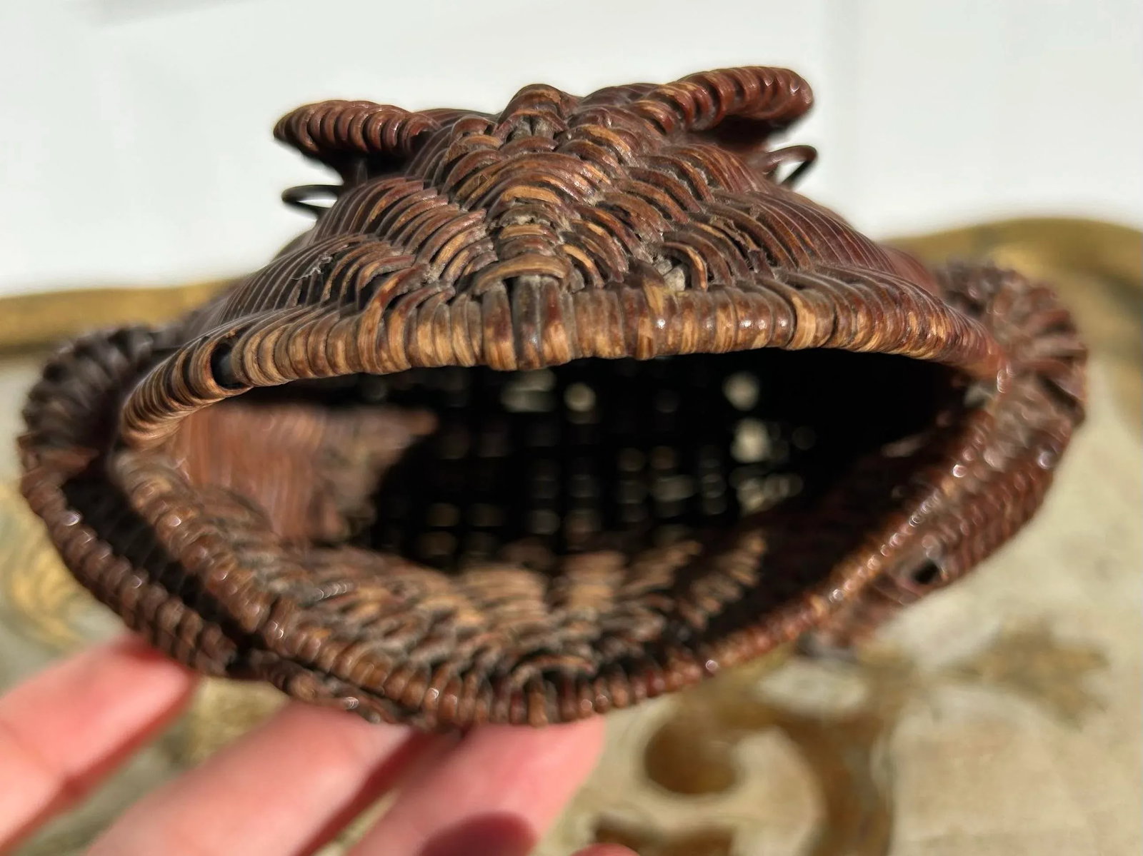 Mid 20th Century Small Wicker Frog Basket - 7