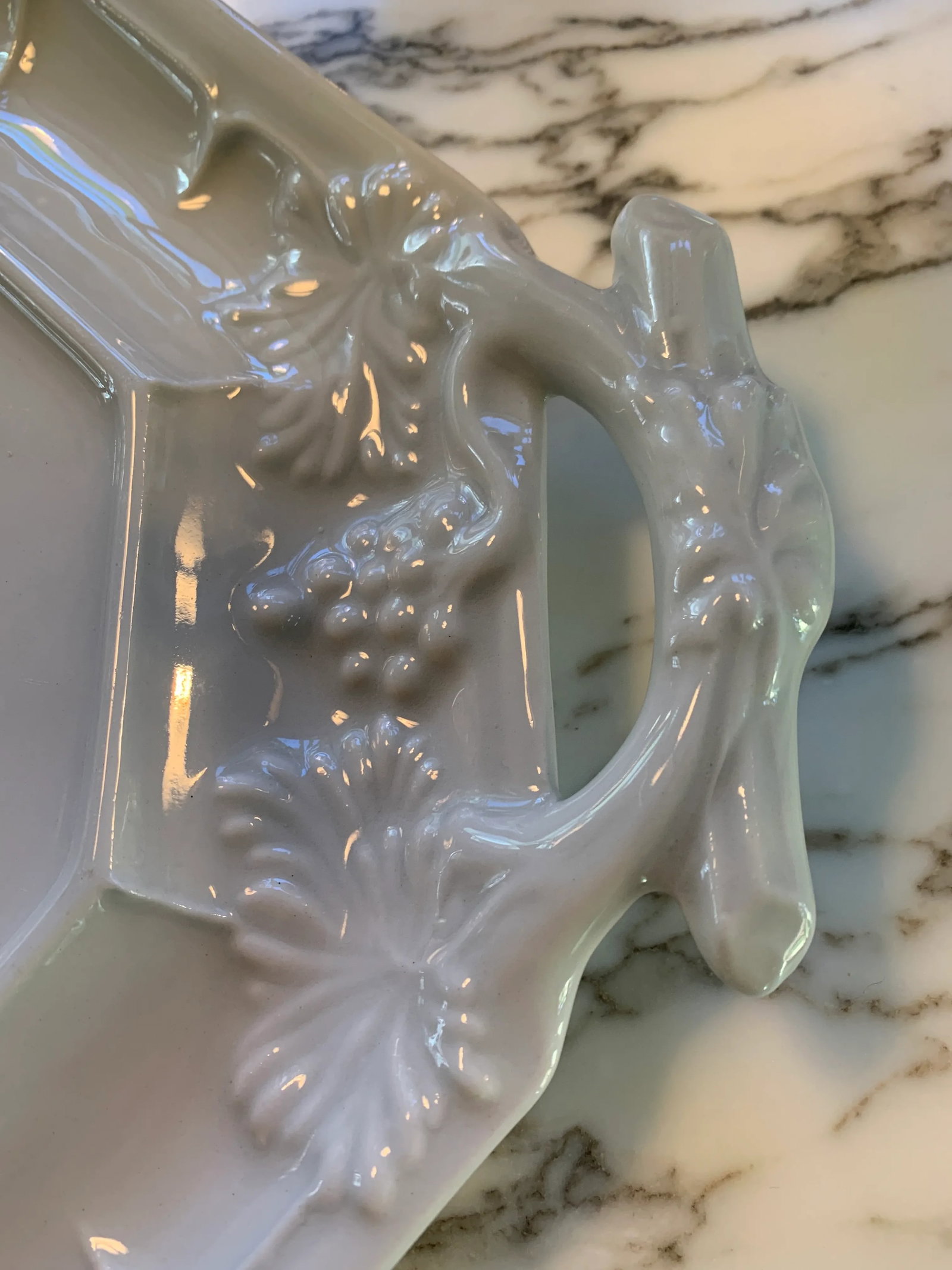 Vintage White Ironstone Platter or Cheese & Fruit Tray - 3