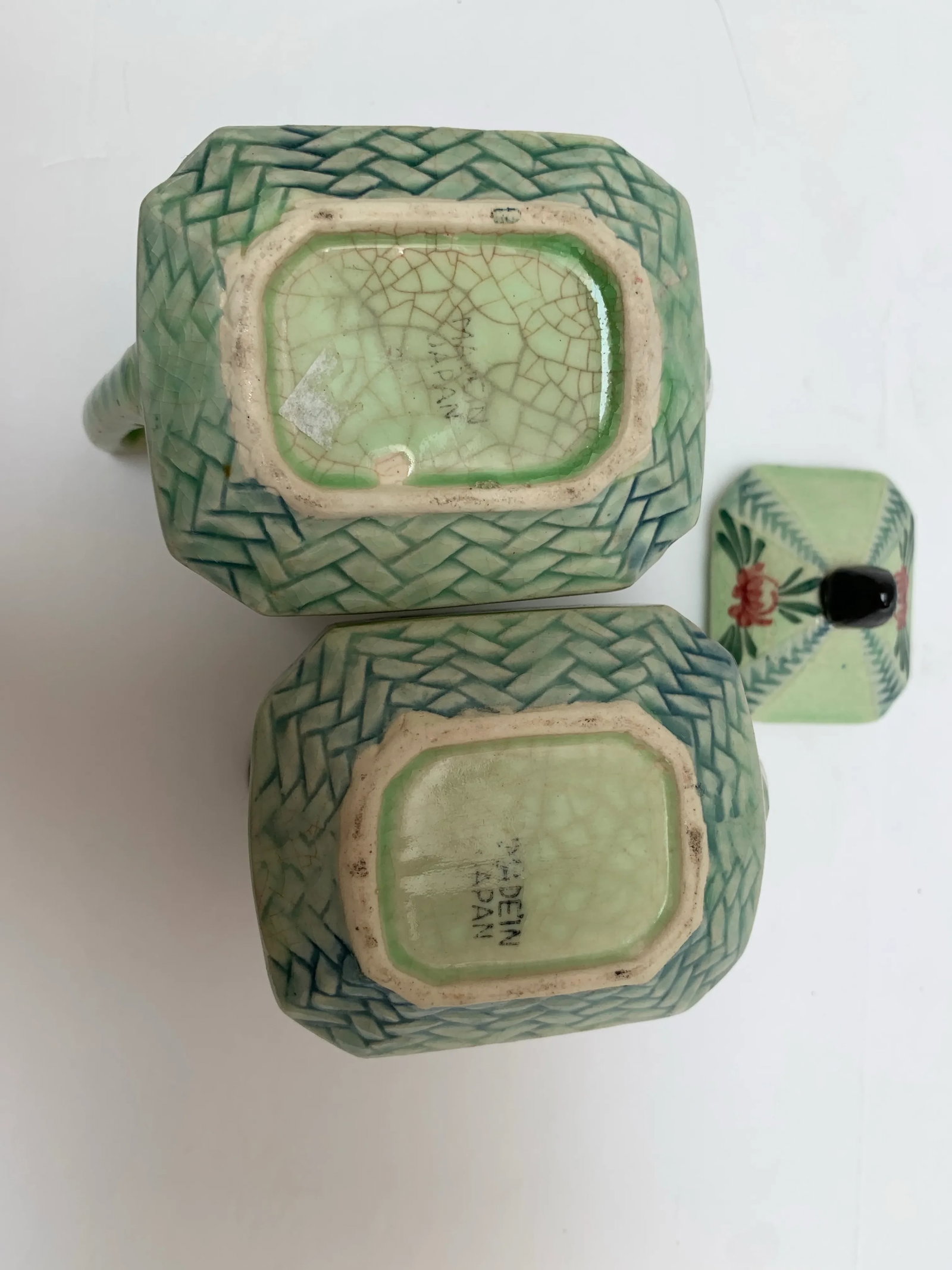 Vintage Petite Hand Painted Cream and Sugar Serve Ware - 9