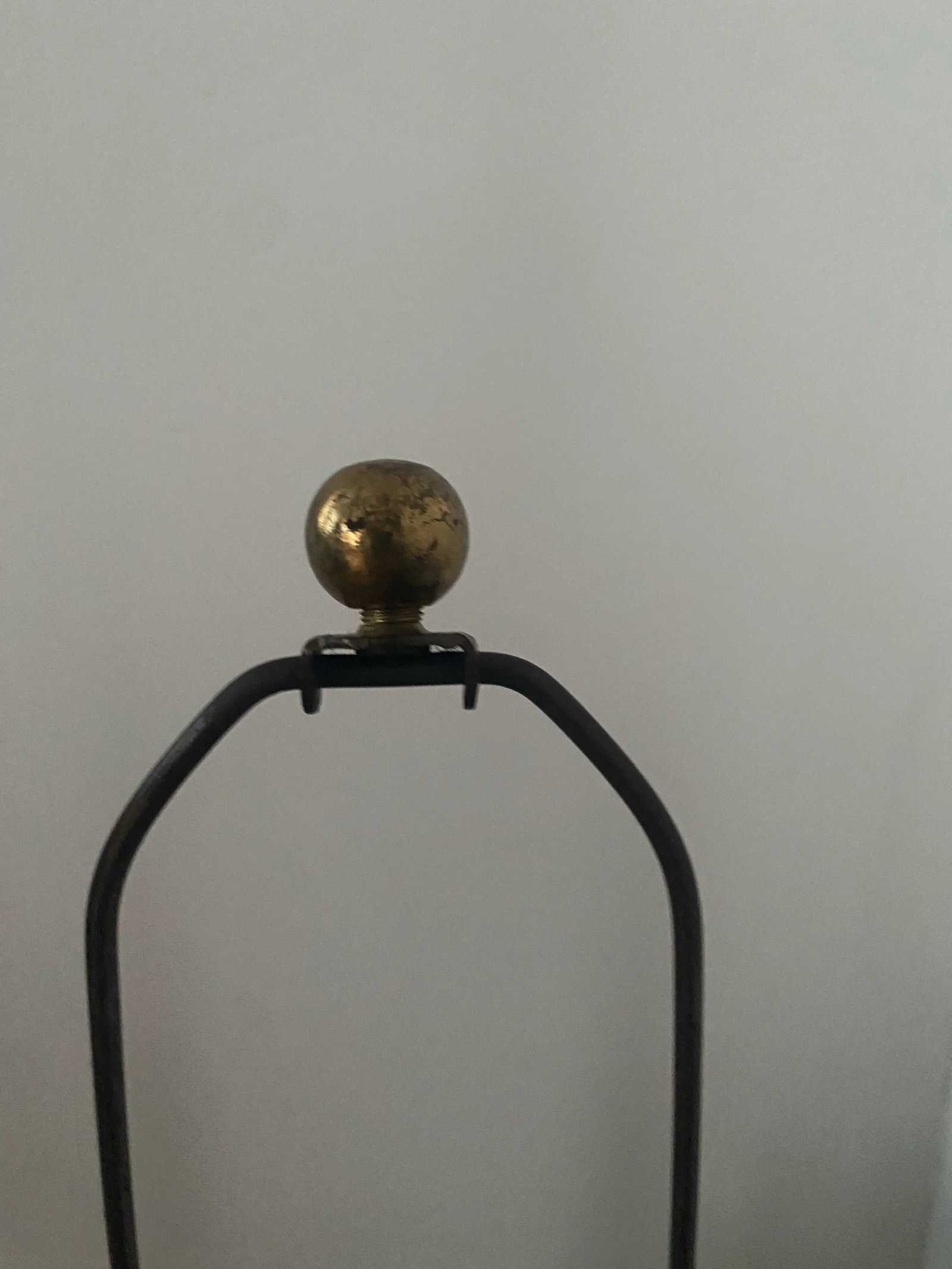 1970s Boho Chic Burnt Orange Oval Table Lamp - 5