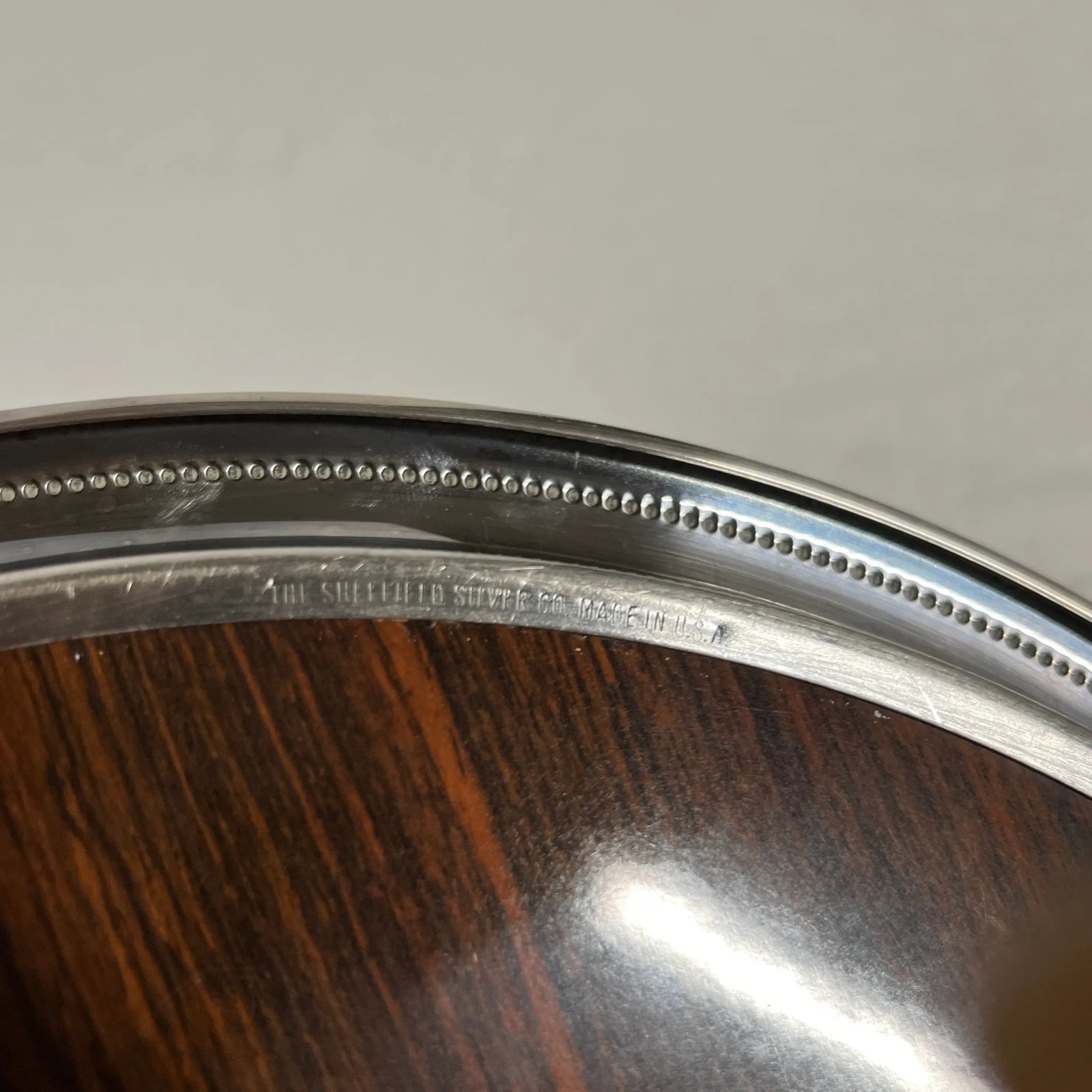 Mid Century Formica and Silver Plated Bar Tray - 5