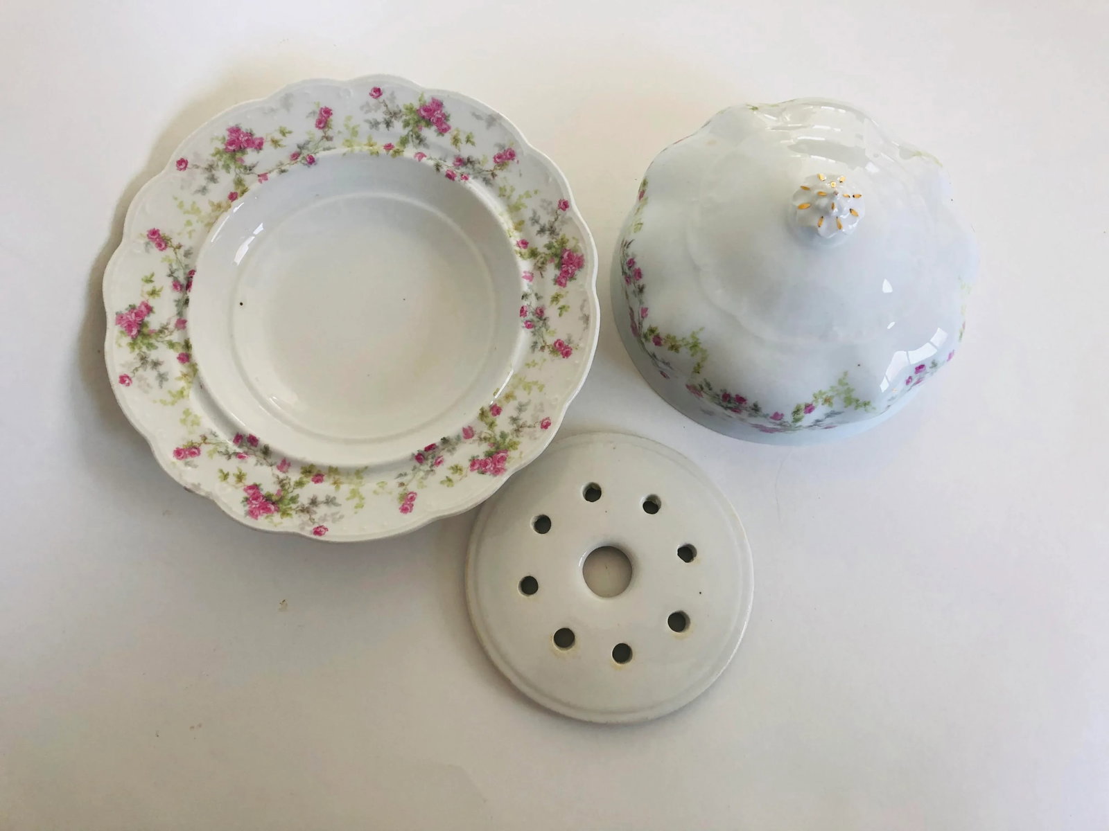 1900?s m.z. Austria Porcelain Lidded Butter Dish - 3