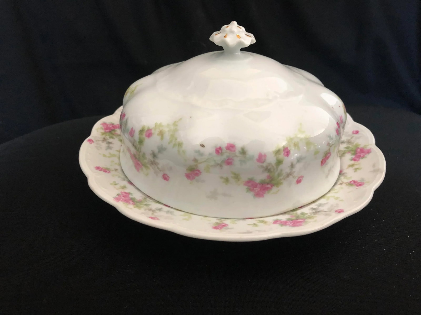 1900?s m.z. Austria Porcelain Lidded Butter Dish - 4