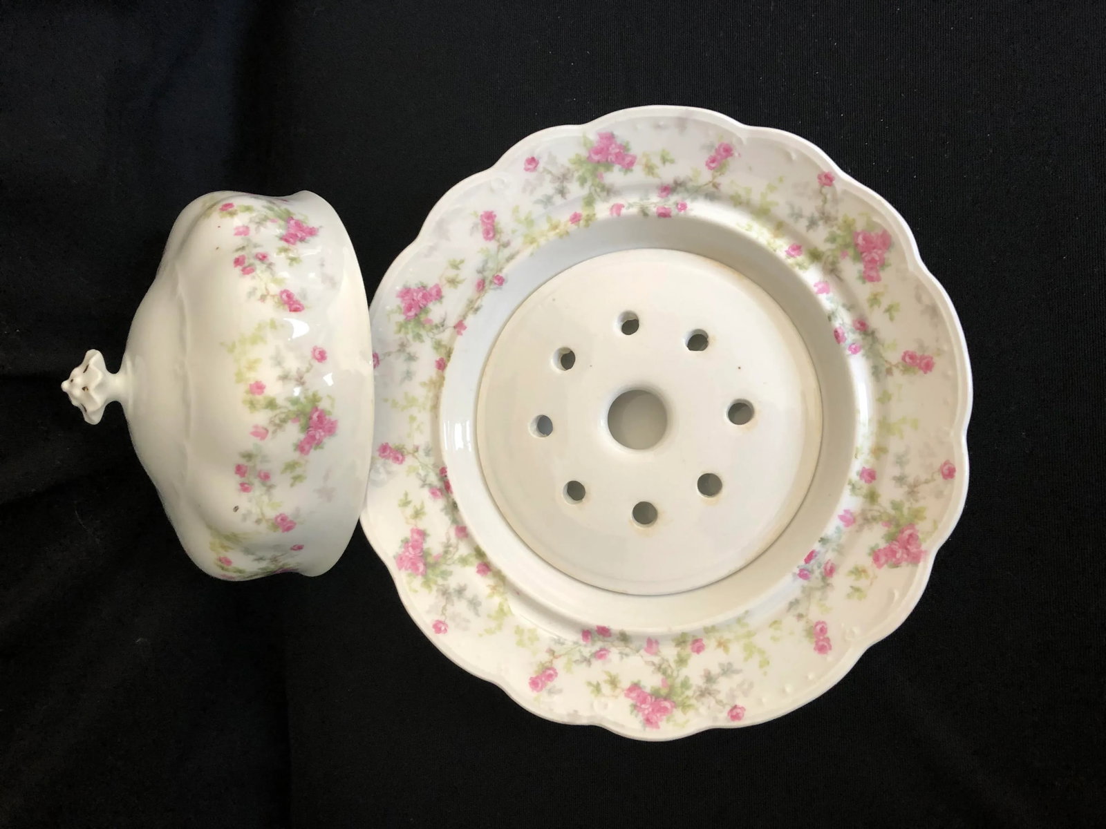 1900?s m.z. Austria Porcelain Lidded Butter Dish - 5