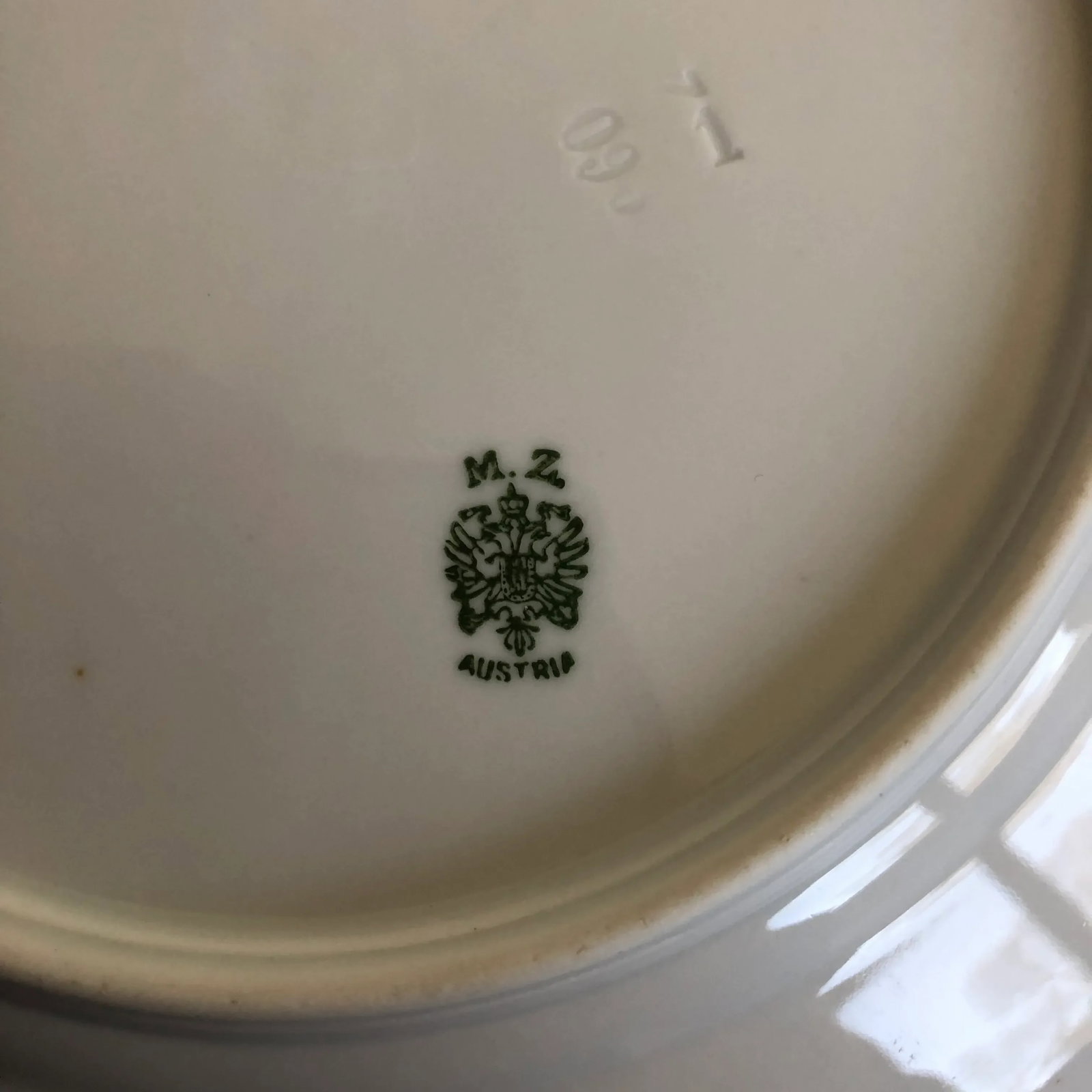 1900?s m.z. Austria Porcelain Lidded Butter Dish - 6