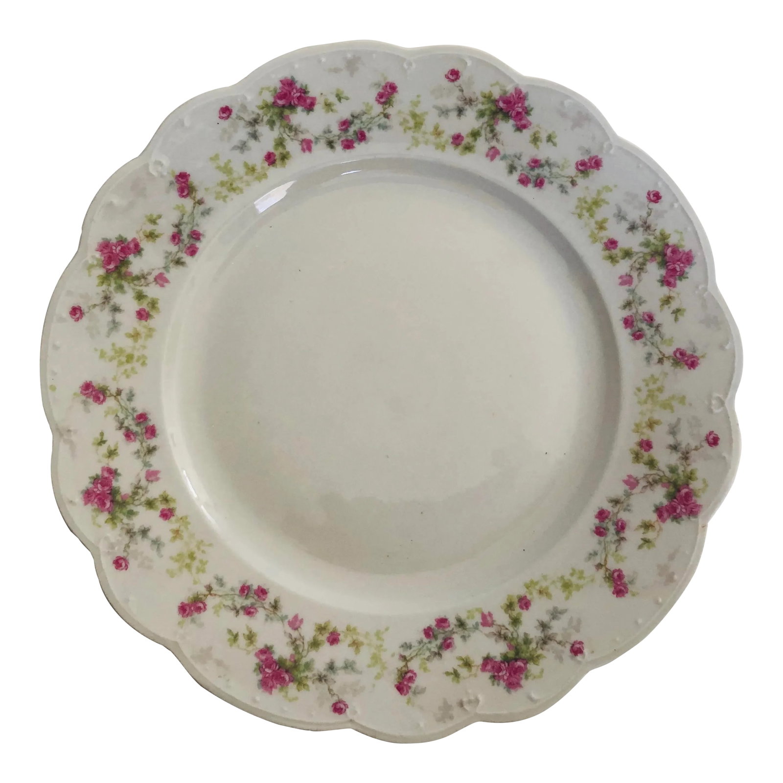 Vintage Austria Porcelain Plate: 1900's Rose Pattern Fine China 9.75"D Plate, makers mark reads " M.Z. Austria " in excellent condition. Condition: Alterations: Original Condition Unaltered Imperfections: Some Imperfections